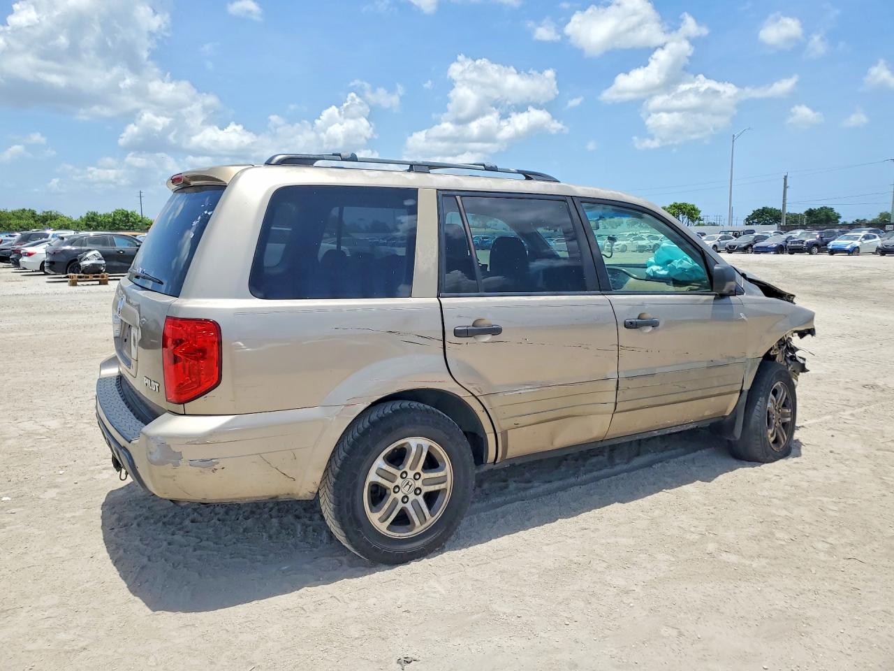 2004 Honda Pilot Exl Beige vin: 2HKYF18614H618453