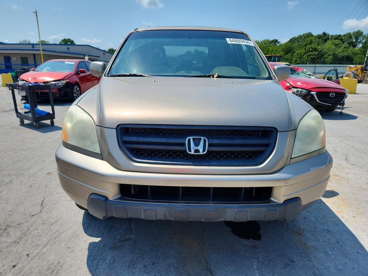 2005 Honda Pilot Exl Beige vin: 2HKYF18615H523425