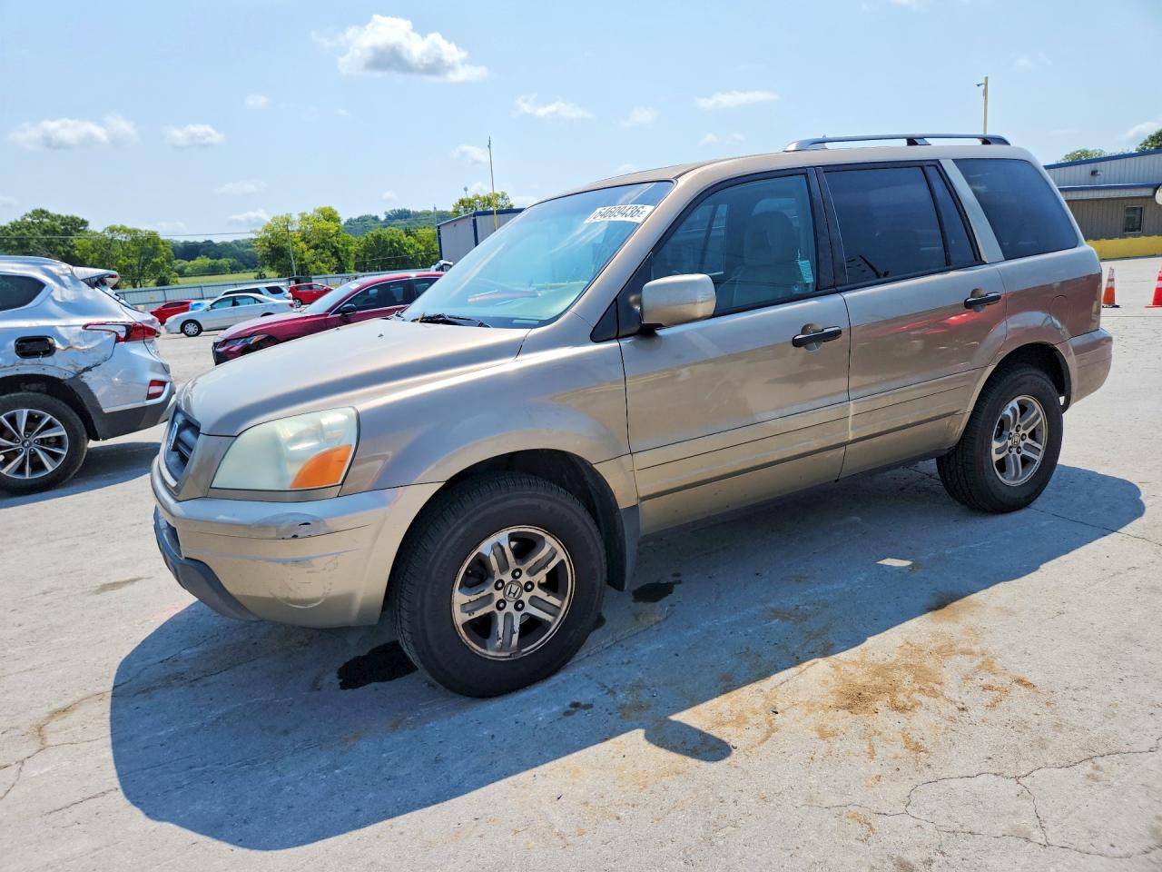 2005 Honda Pilot Exl Beige vin: 2HKYF18615H523425