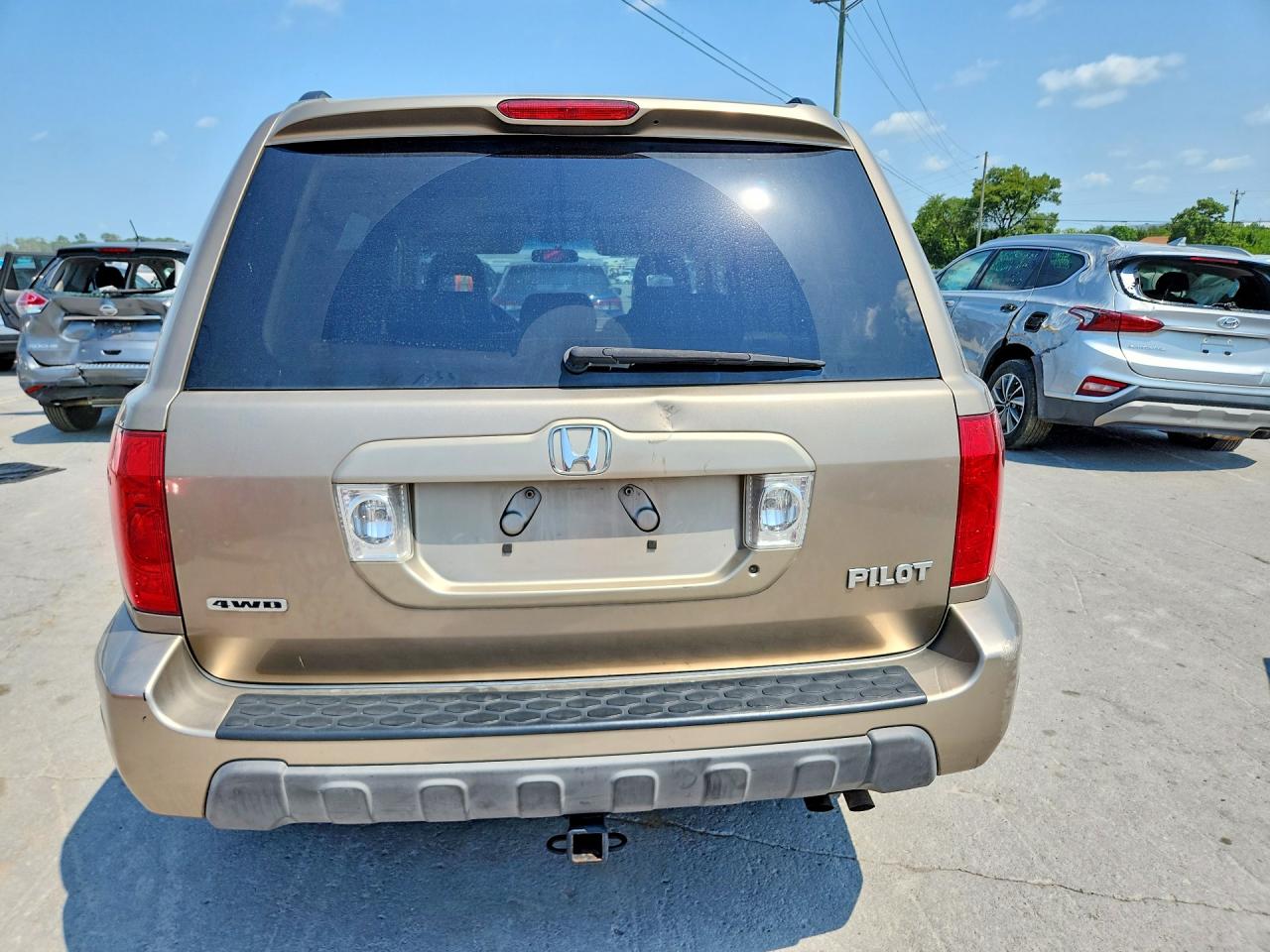 2005 Honda Pilot Exl Beige vin: 2HKYF18615H523425