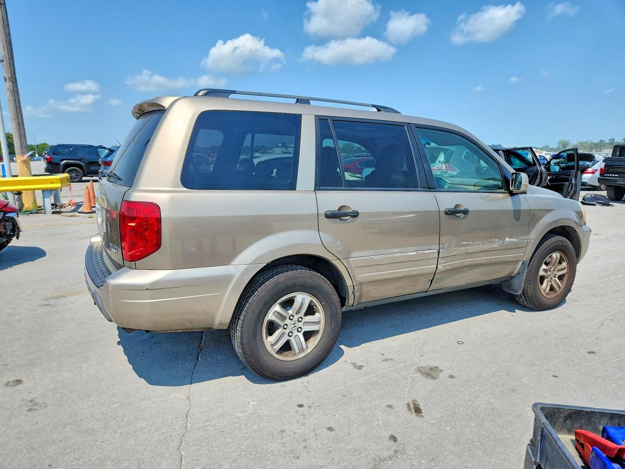 2005 Honda Pilot Exl Beige vin: 2HKYF18615H523425
