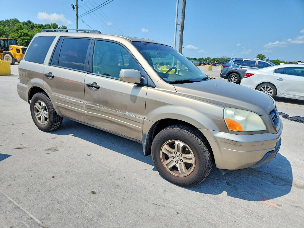 2005 Honda Pilot Exl Beige vin: 2HKYF18615H523425
