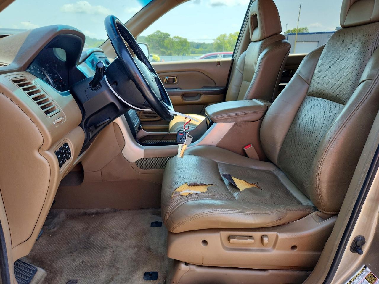 2005 Honda Pilot Exl Beige vin: 2HKYF18615H523425