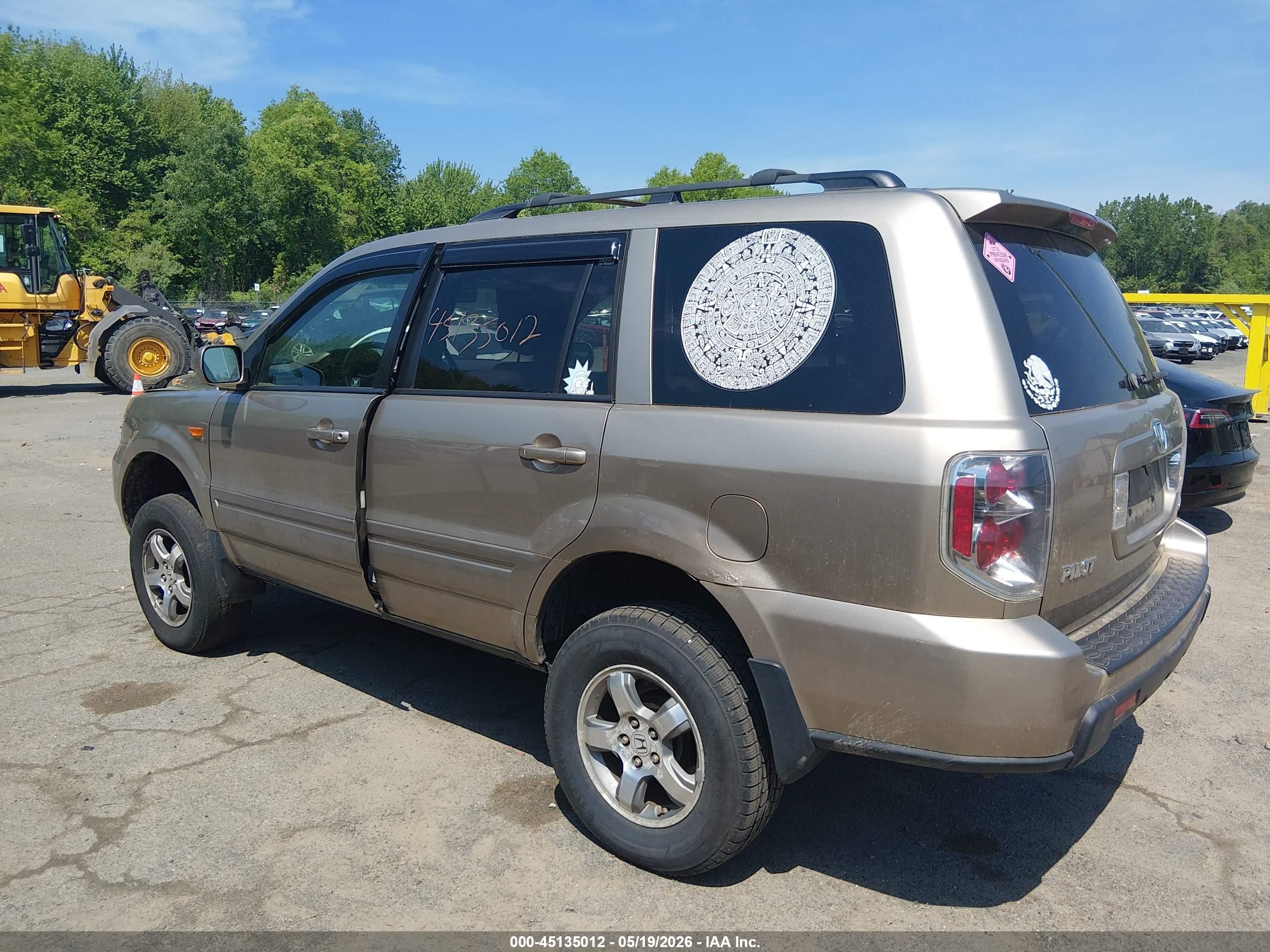 2007 Honda Pilot Ex-l Tan vin: 2HKYF18617H524061