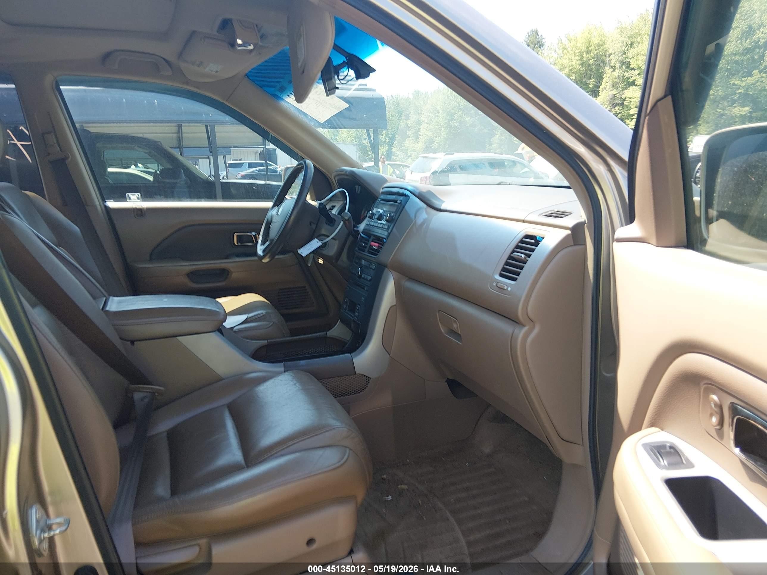 2007 Honda Pilot Ex-l Tan vin: 2HKYF18617H524061