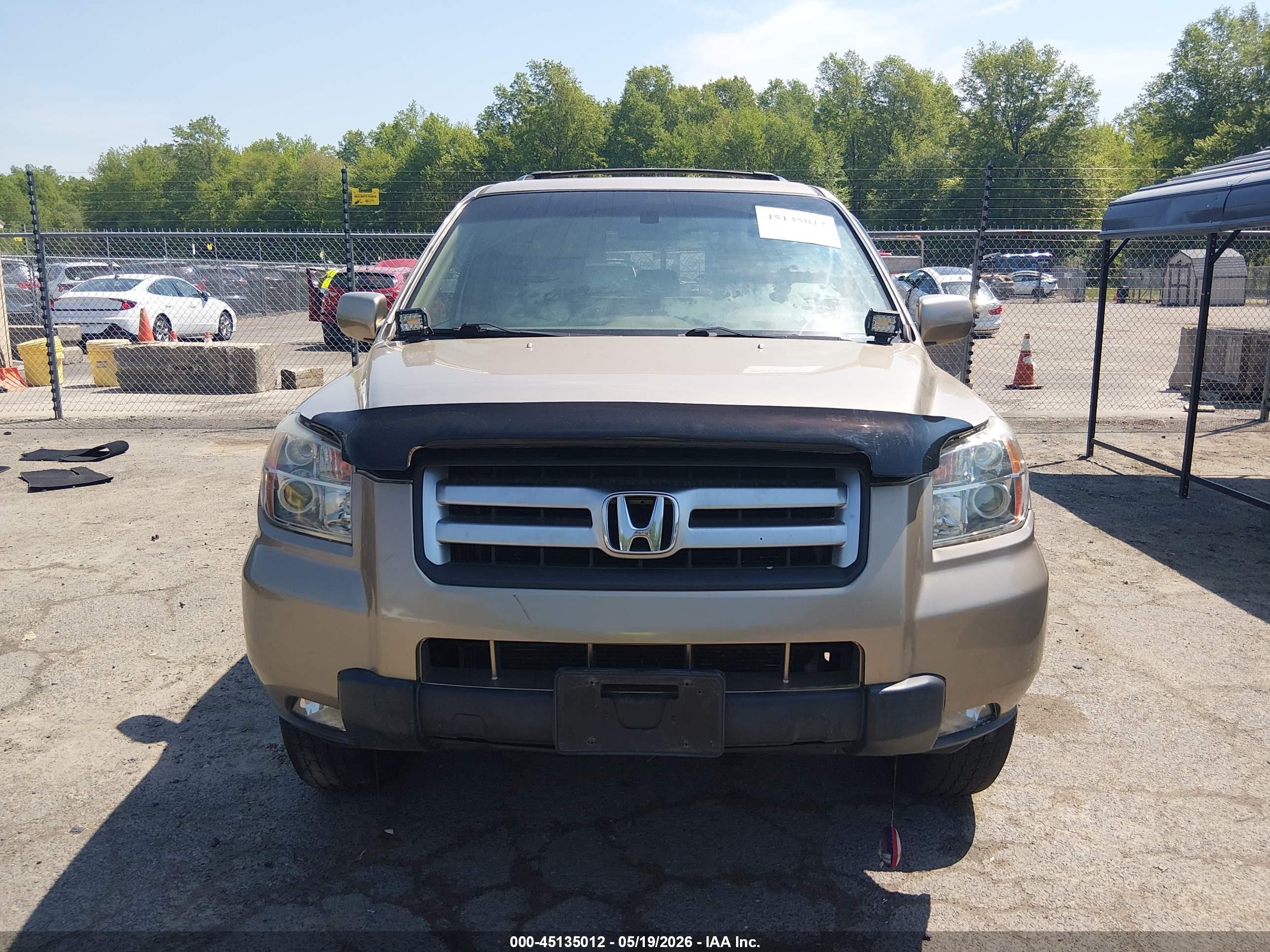 2007 Honda Pilot Ex-l Tan vin: 2HKYF18617H524061