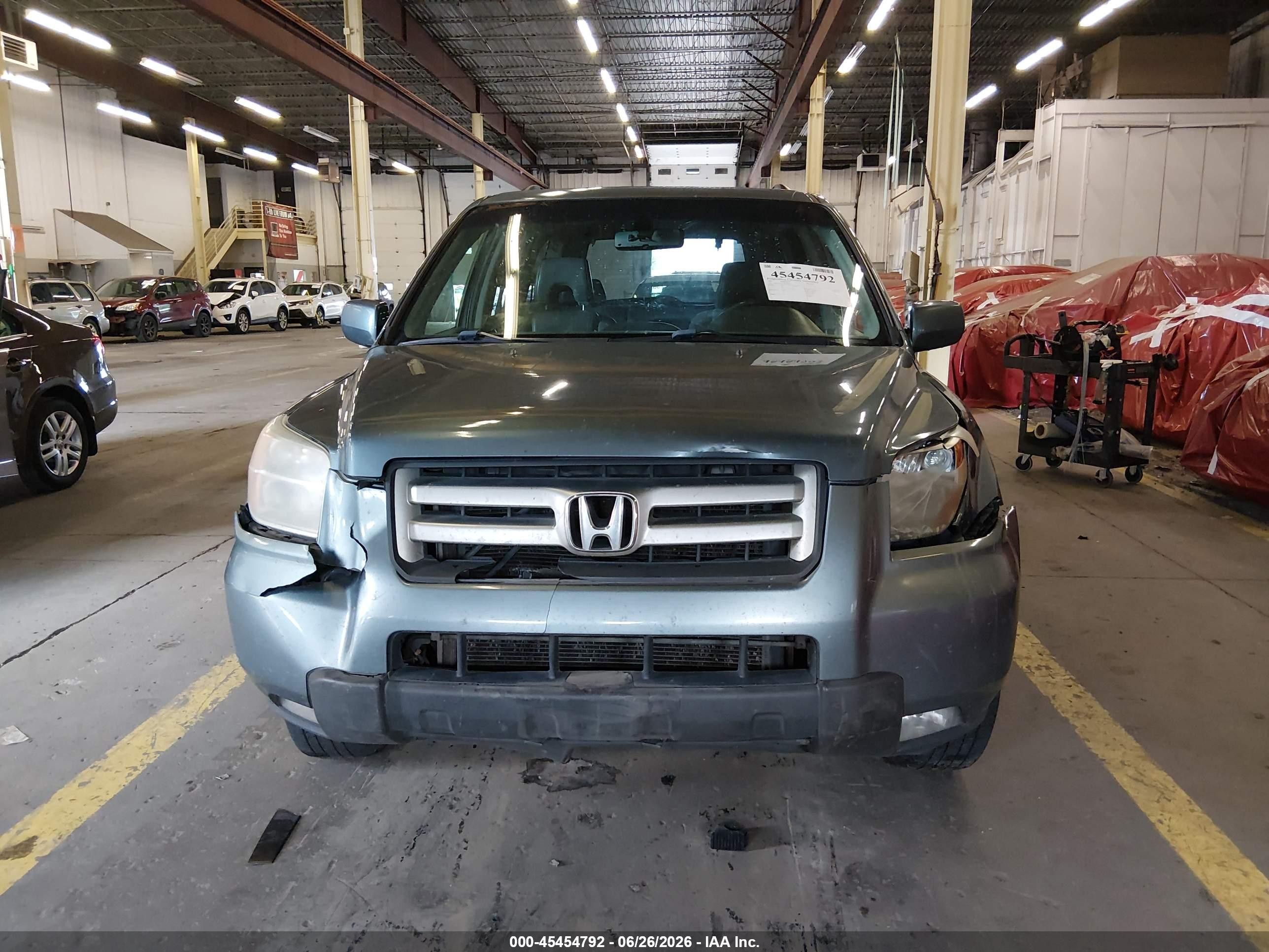 2007 Honda Pilot Ex-l Blue vin: 2HKYF18617H535075
