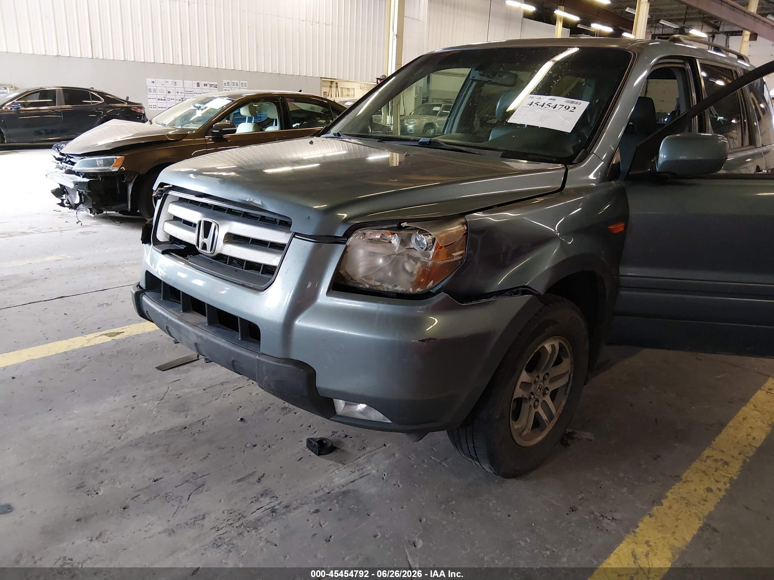 2007 Honda Pilot Ex-l Blue vin: 2HKYF18617H535075