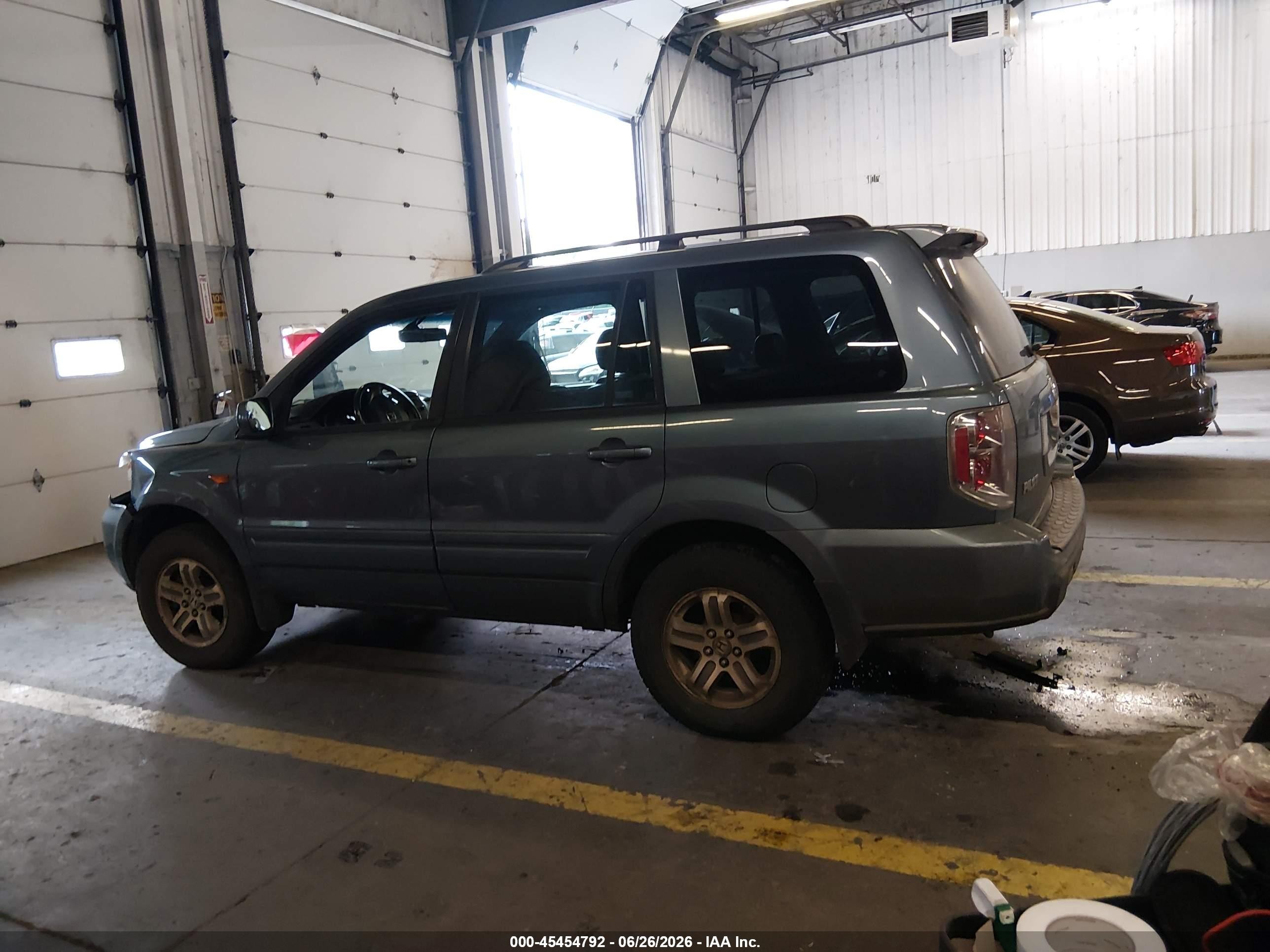 2007 Honda Pilot Ex-l Blue vin: 2HKYF18617H535075
