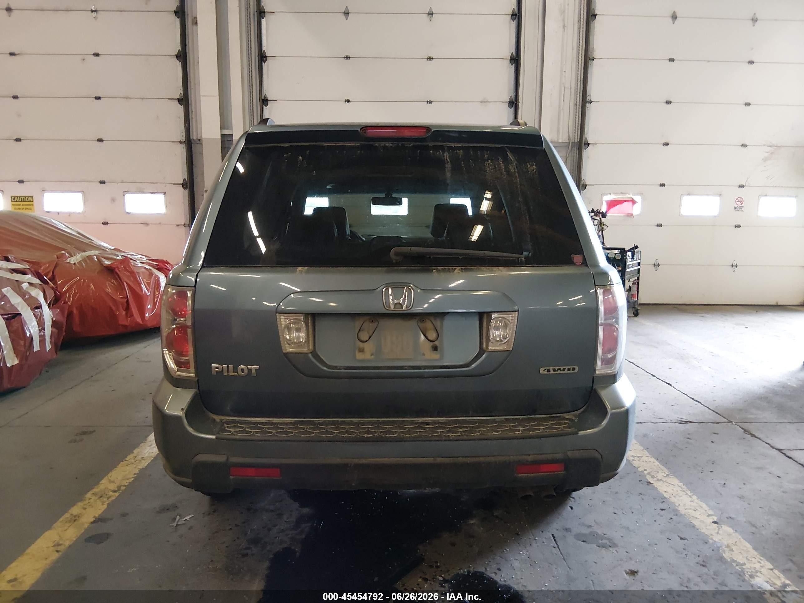 2007 Honda Pilot Ex-l Blue vin: 2HKYF18617H535075
