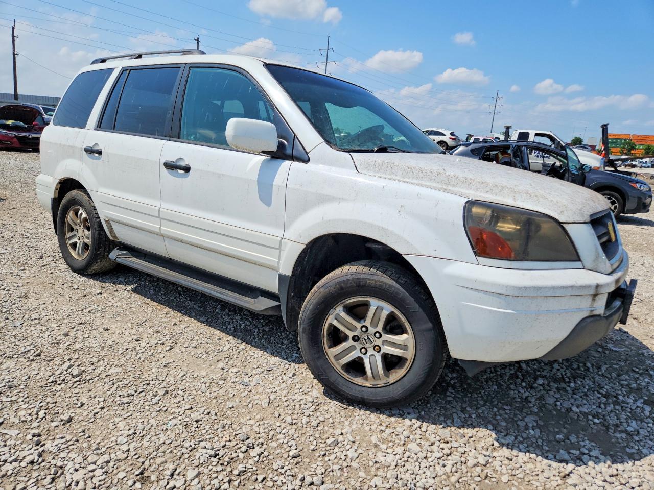 2003 Honda Pilot Exl White vin: 2HKYF18623H556964
