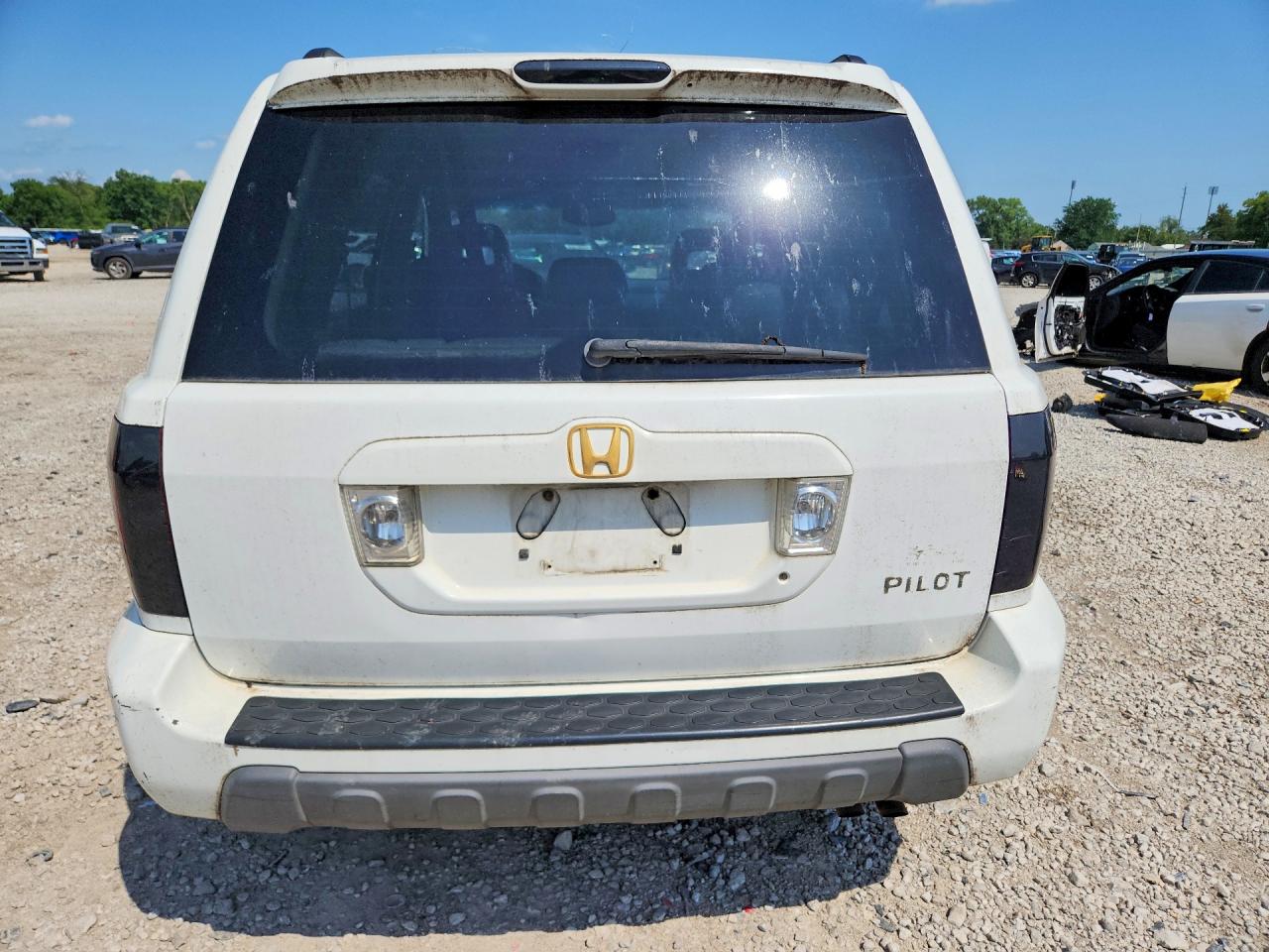 2003 Honda Pilot Exl White vin: 2HKYF18623H556964