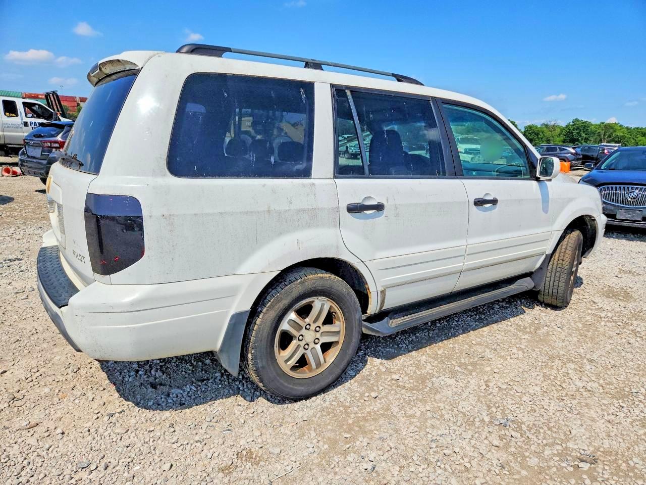 2003 Honda Pilot Exl White vin: 2HKYF18623H556964