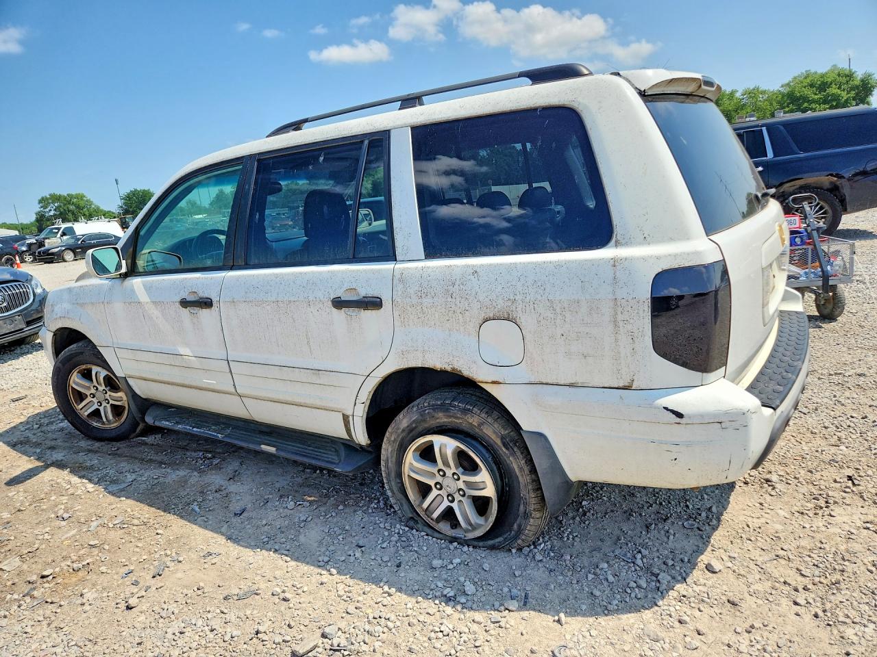 2003 Honda Pilot Exl White vin: 2HKYF18623H556964