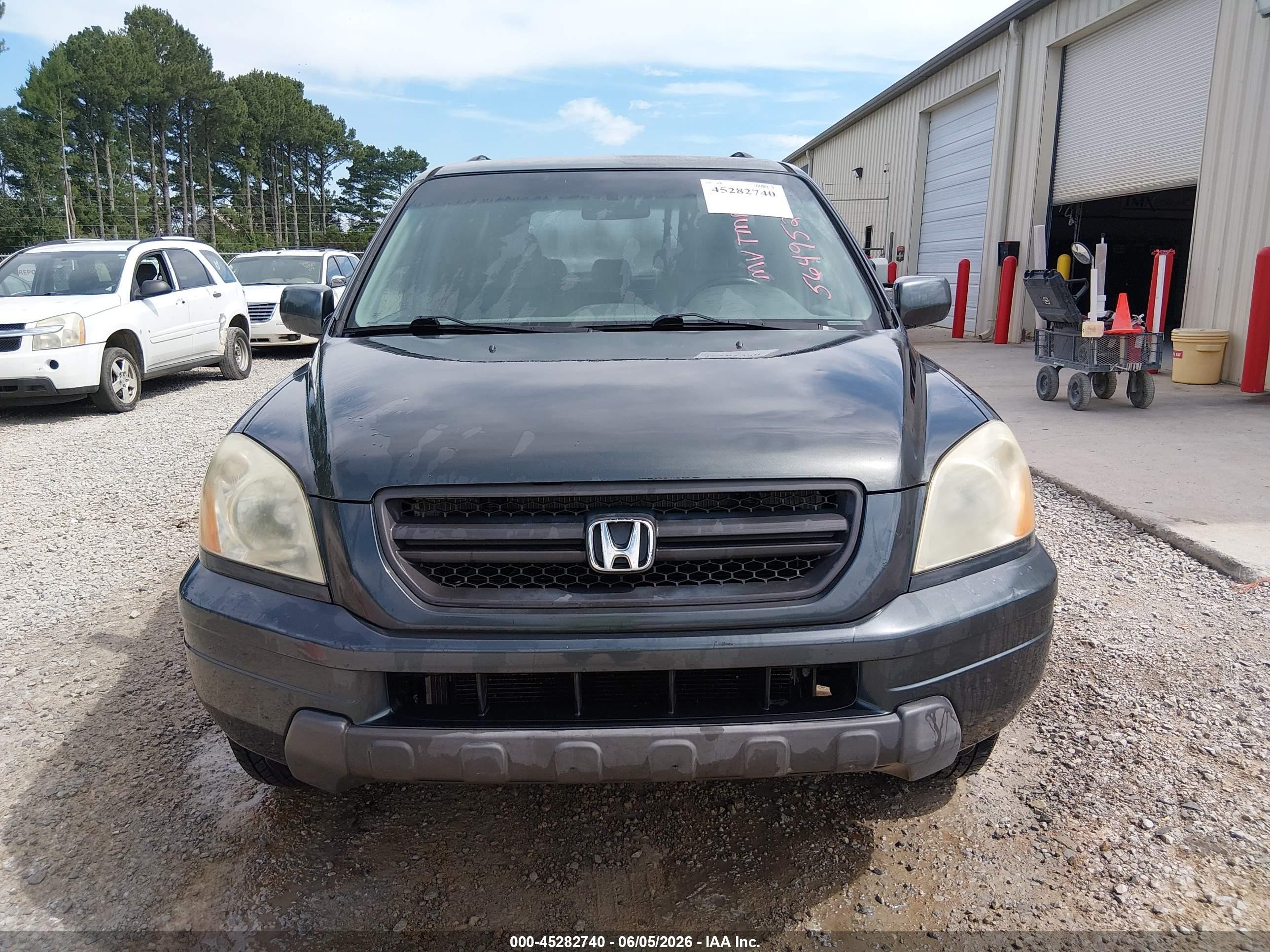 2003 Honda Pilot Ex-l Gray vin: 2HKYF18623H564952