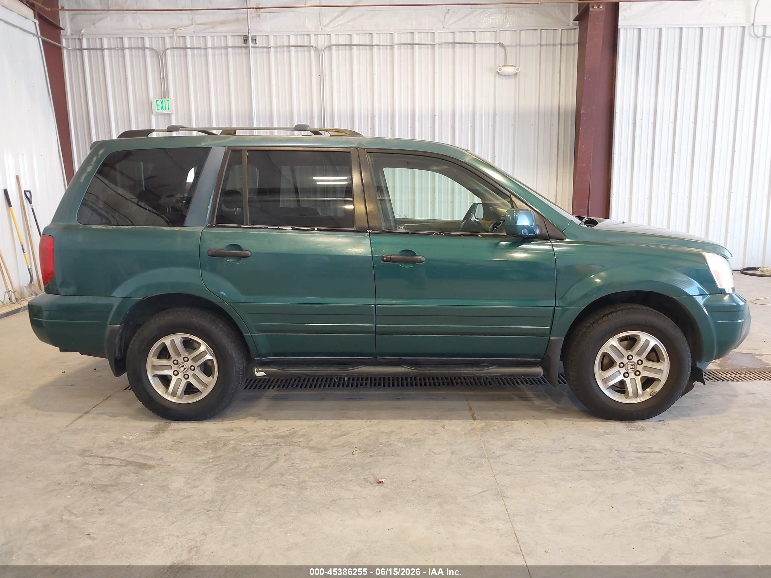 2003 Honda Pilot Ex-l Green vin: 2HKYF18623H577877