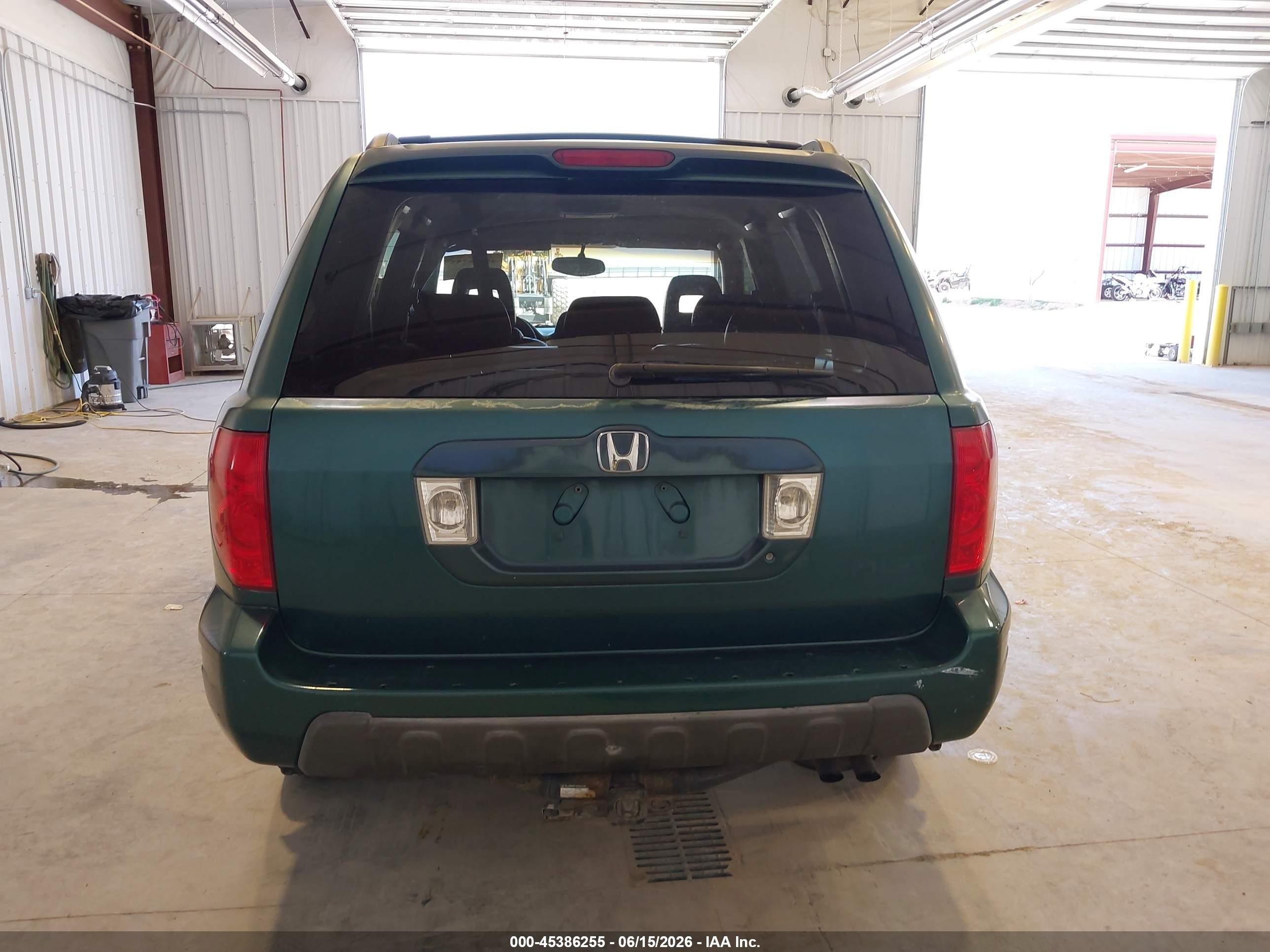 2003 Honda Pilot Ex-l Green vin: 2HKYF18623H577877
