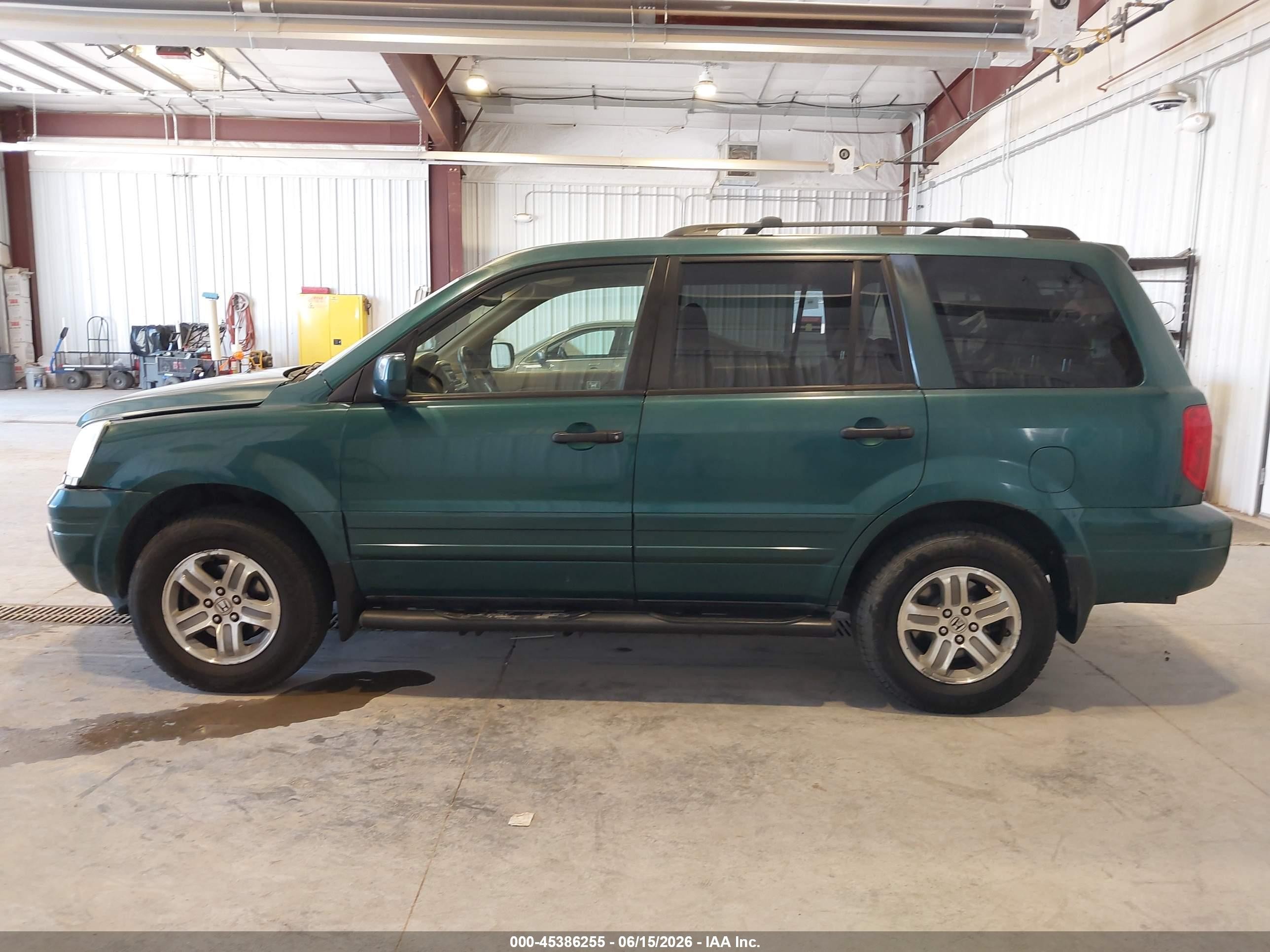 2003 Honda Pilot Ex-l Green vin: 2HKYF18623H577877
