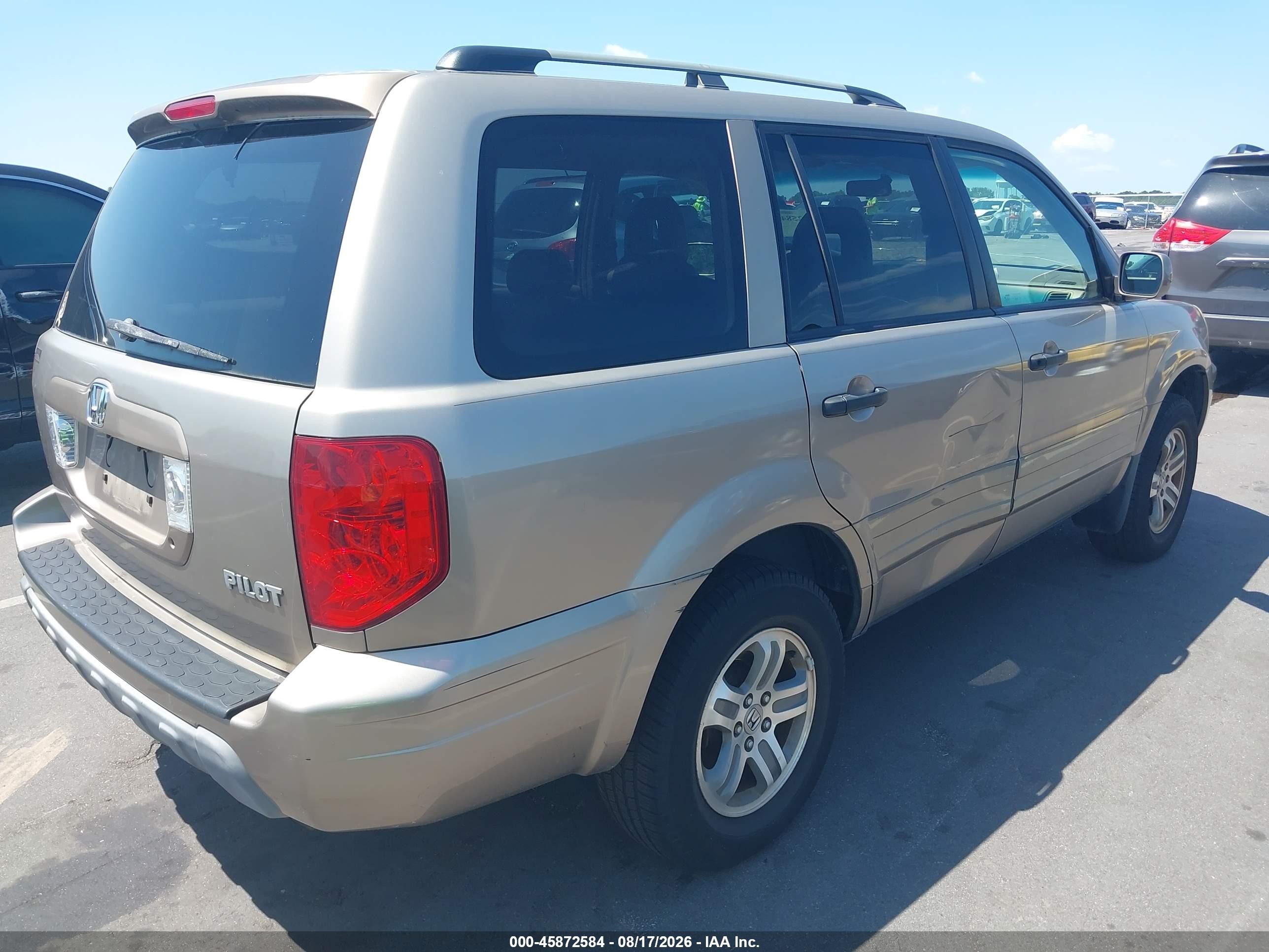 2004 Honda Pilot Ex-l Золотой vin: 2HKYF18624H508480