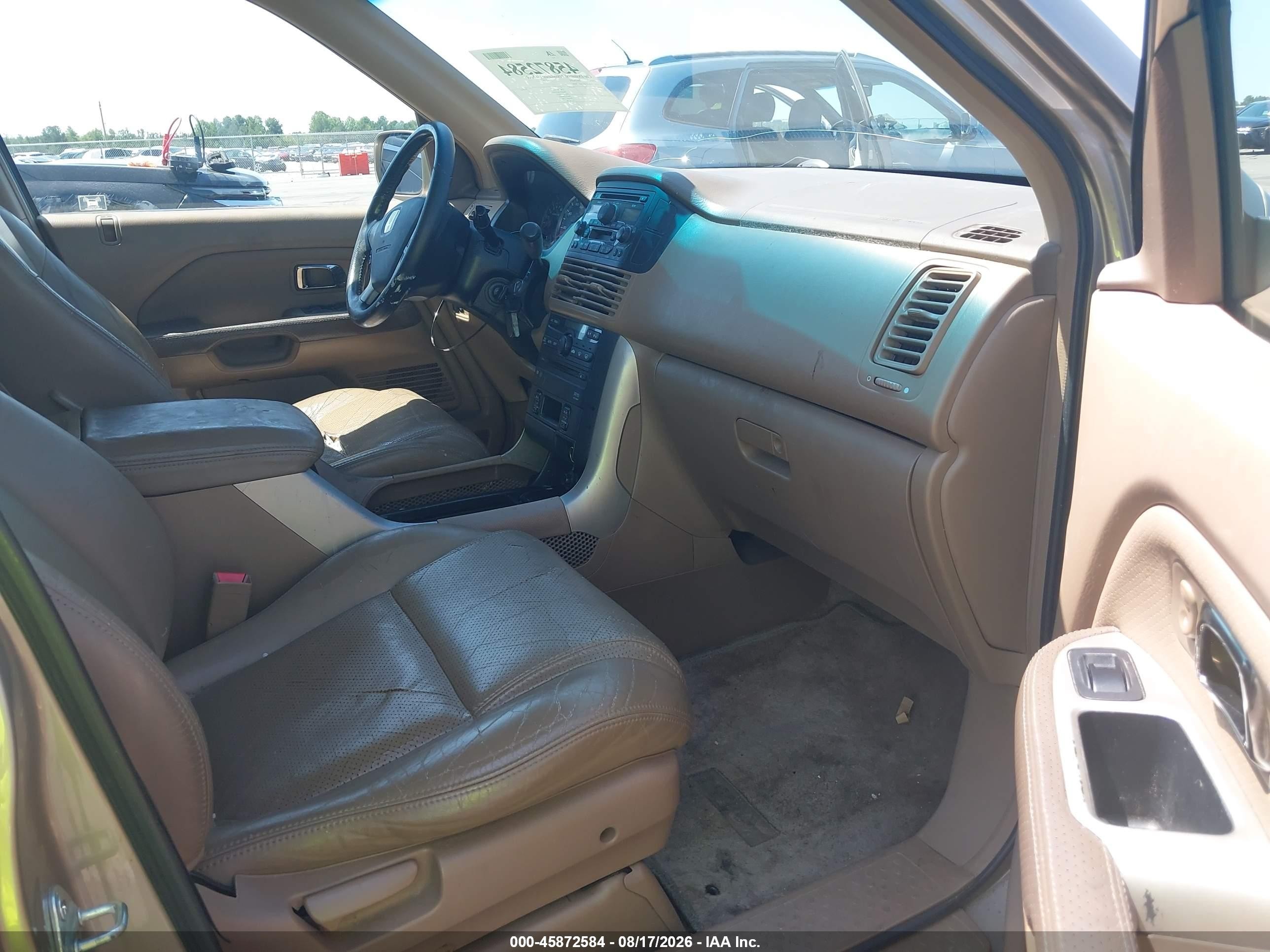 2004 Honda Pilot Ex-l Золотой vin: 2HKYF18624H508480