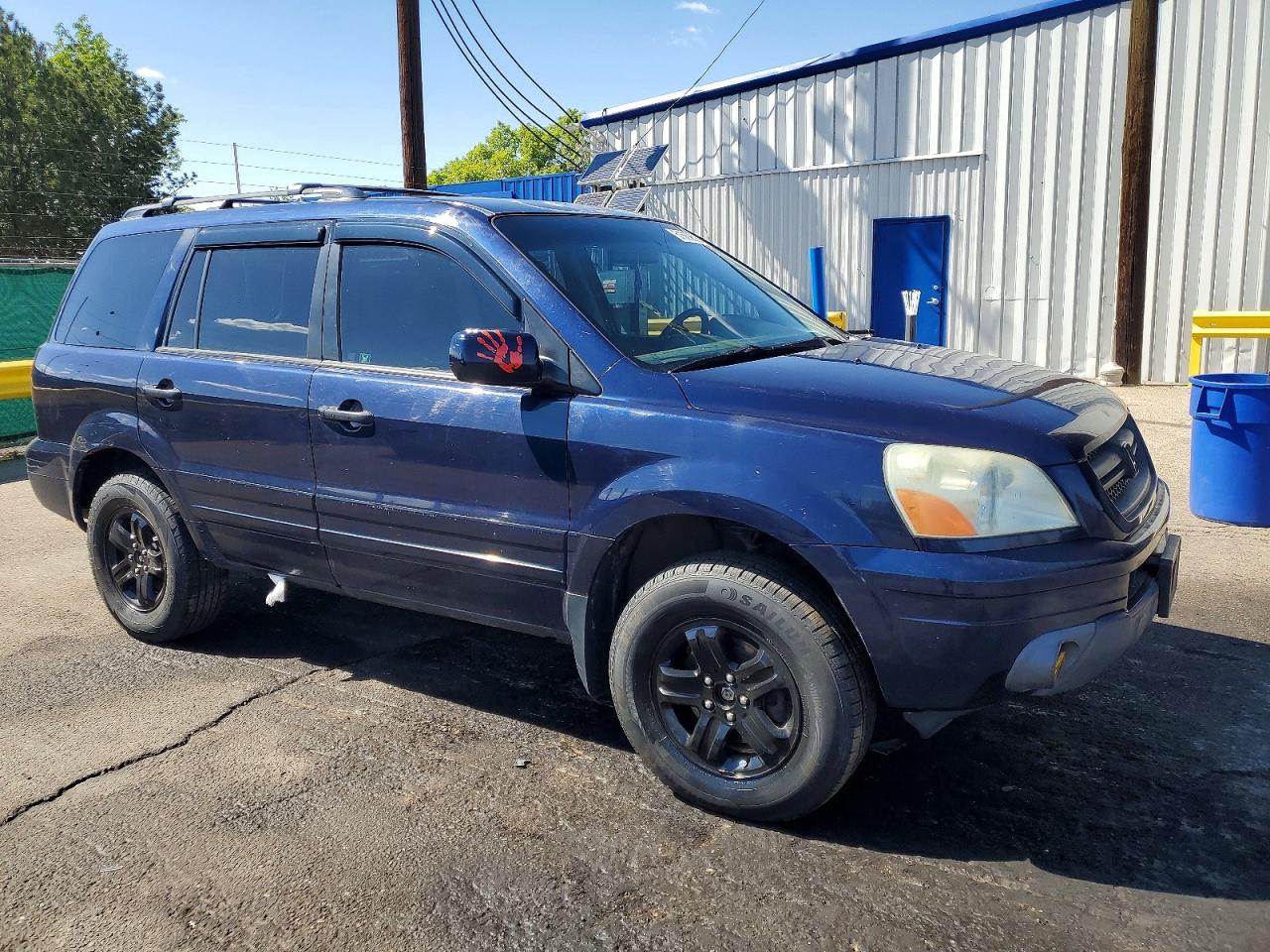 2004 Honda Pilot Blue vin: 2HKYF18624H536621