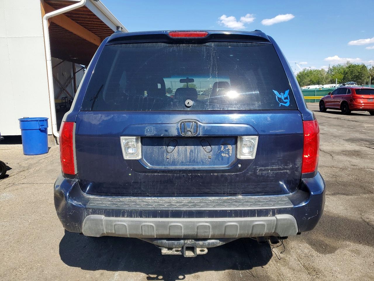 2004 Honda Pilot Blue vin: 2HKYF18624H536621