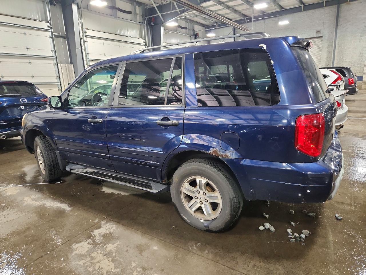 2004 Honda Pilot Exl Blue vin: 2HKYF18624H567464