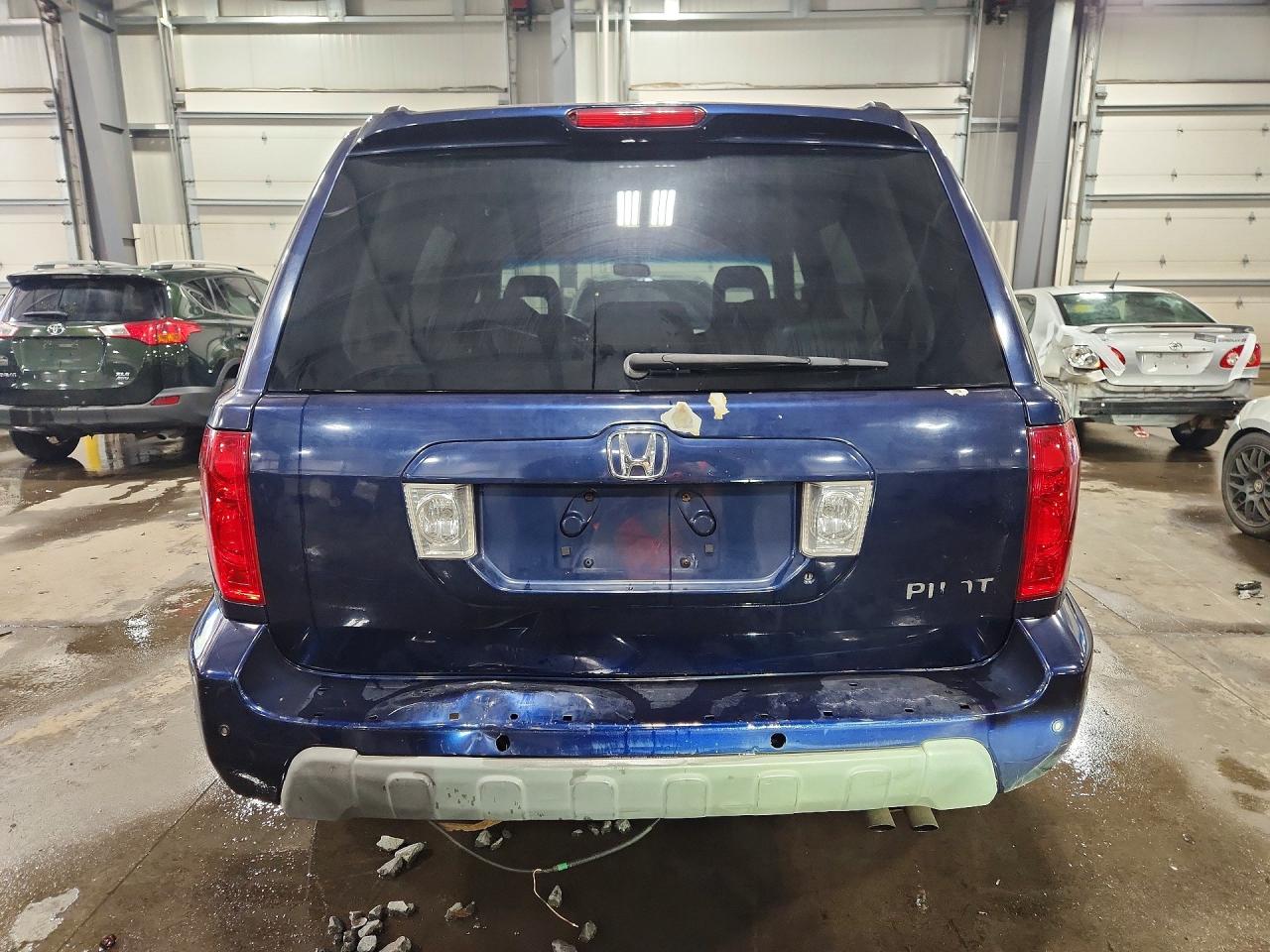 2004 Honda Pilot Exl Blue vin: 2HKYF18624H567464