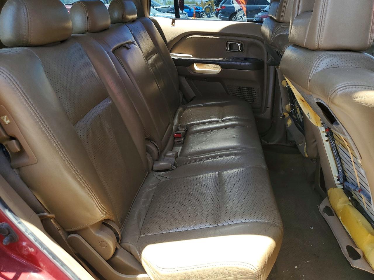 2004 Honda Pilot Exl Burgundy vin: 2HKYF18624H598763