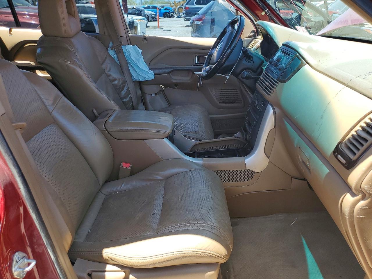 2004 Honda Pilot Exl Burgundy vin: 2HKYF18624H598763