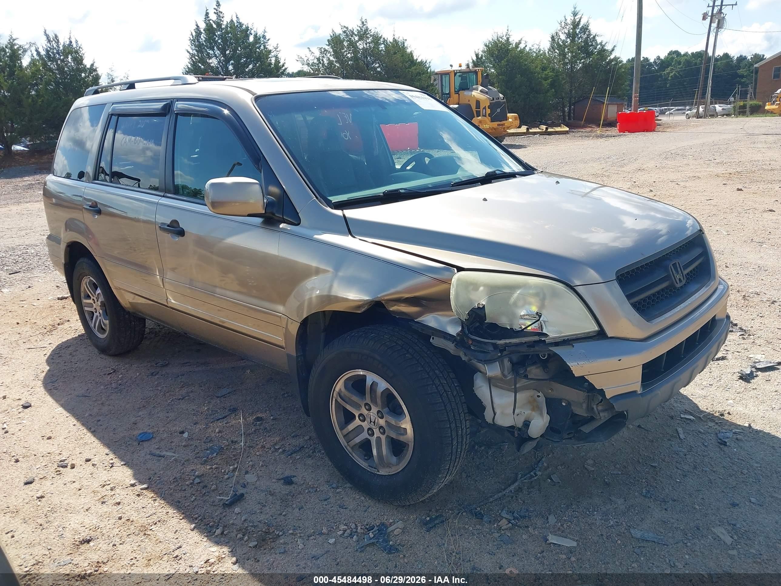 2005 Honda Pilot Ex-l Gold vin: 2HKYF18625H504673