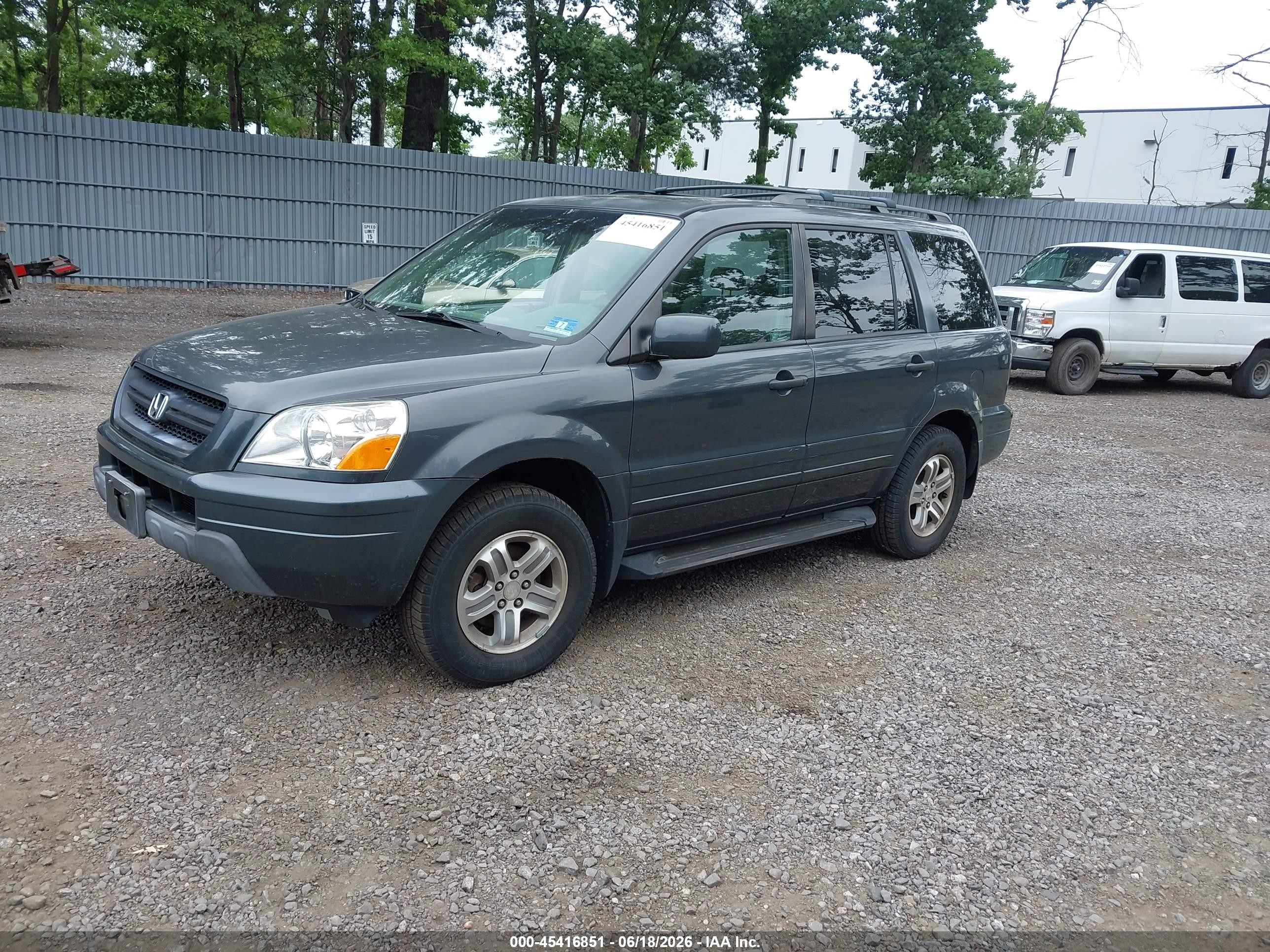 2005 Honda Pilot Ex-l Gray vin: 2HKYF18625H532277
