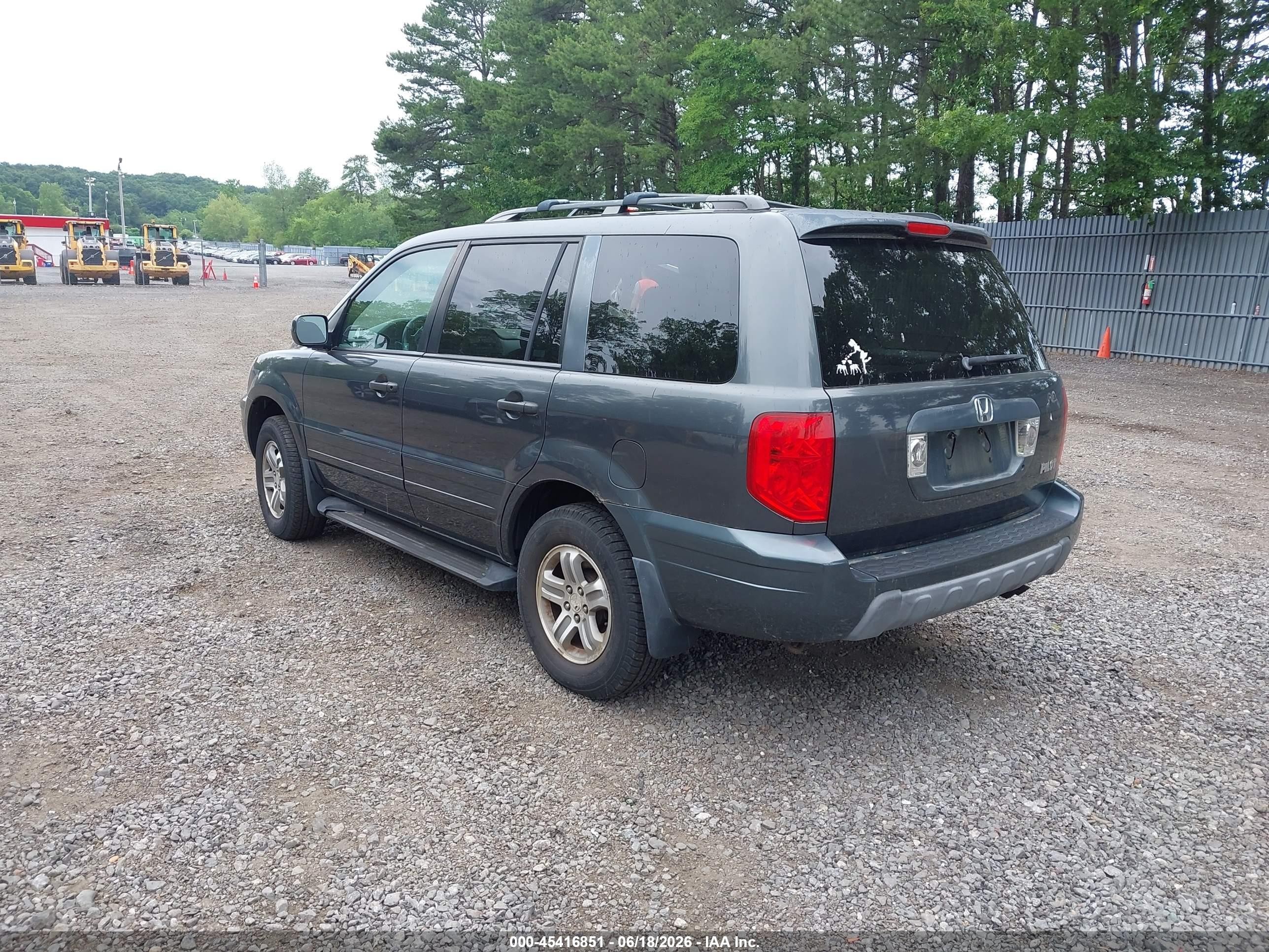 2005 Honda Pilot Ex-l Gray vin: 2HKYF18625H532277
