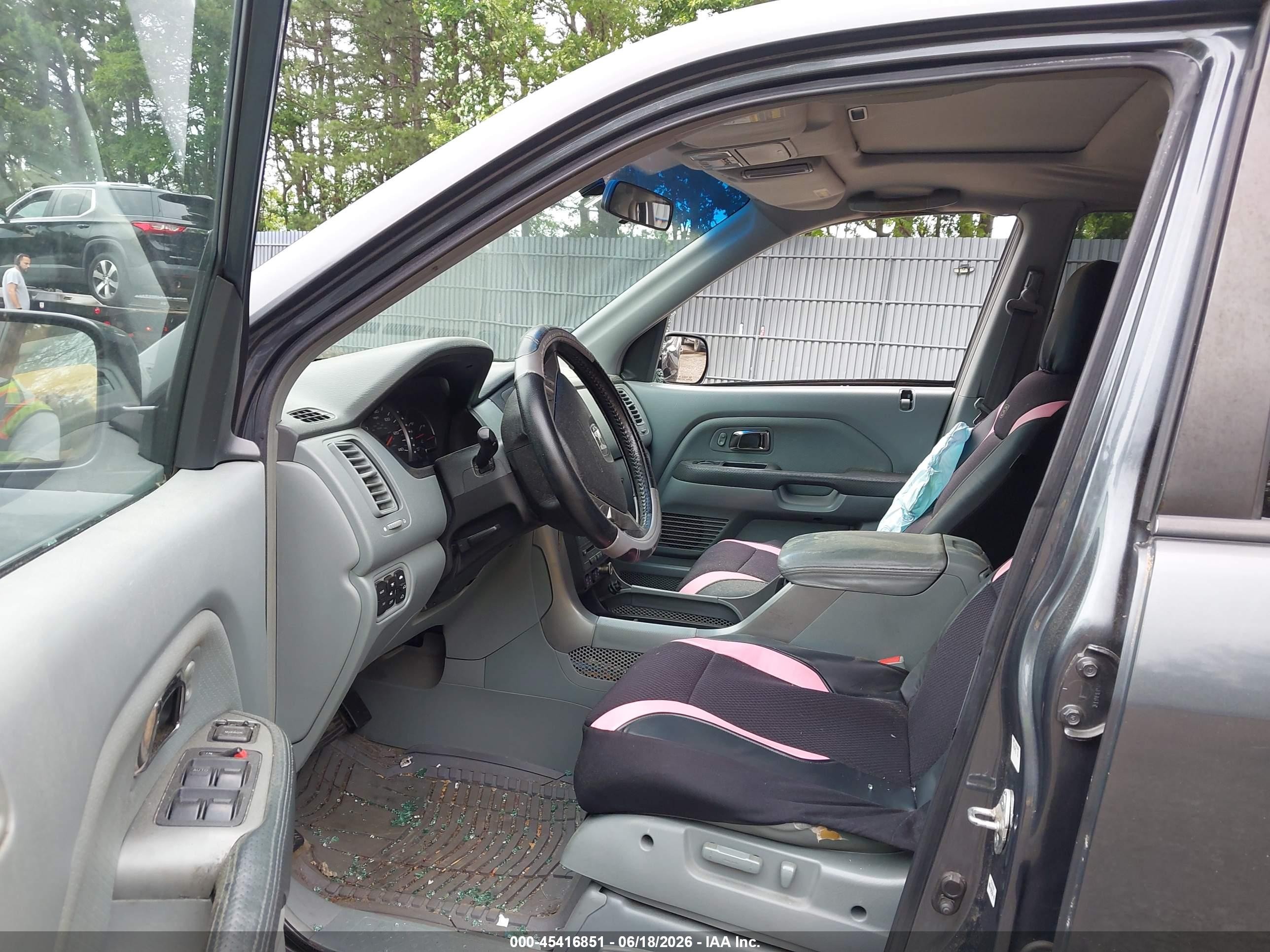 2005 Honda Pilot Ex-l Gray vin: 2HKYF18625H532277