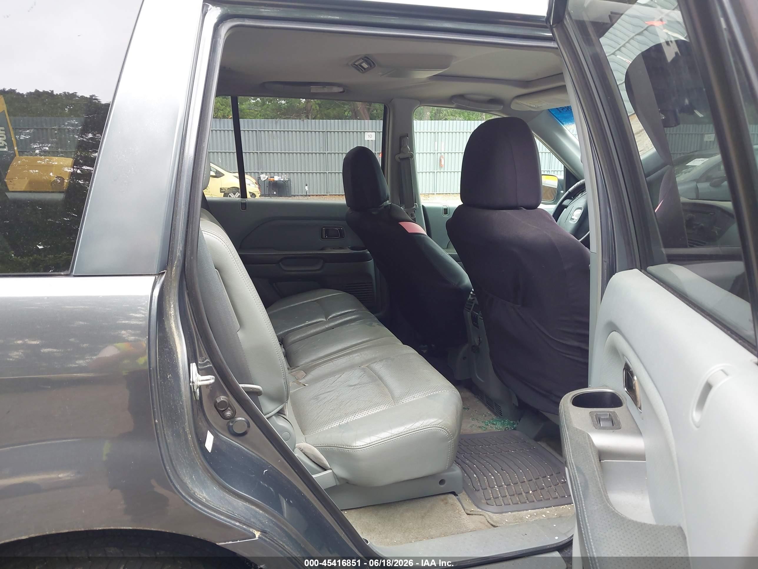 2005 Honda Pilot Ex-l Gray vin: 2HKYF18625H532277