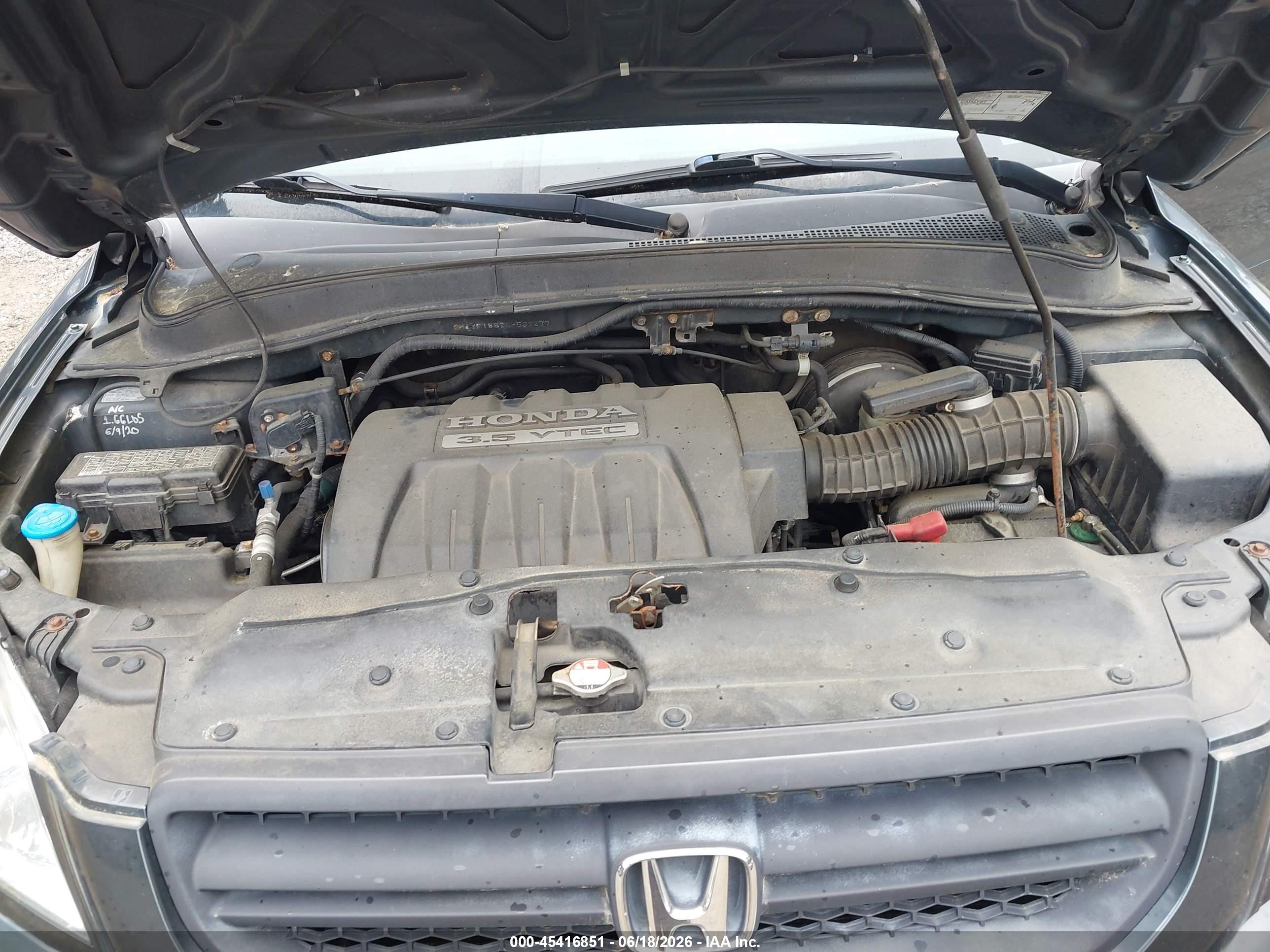 2005 Honda Pilot Ex-l Gray vin: 2HKYF18625H532277
