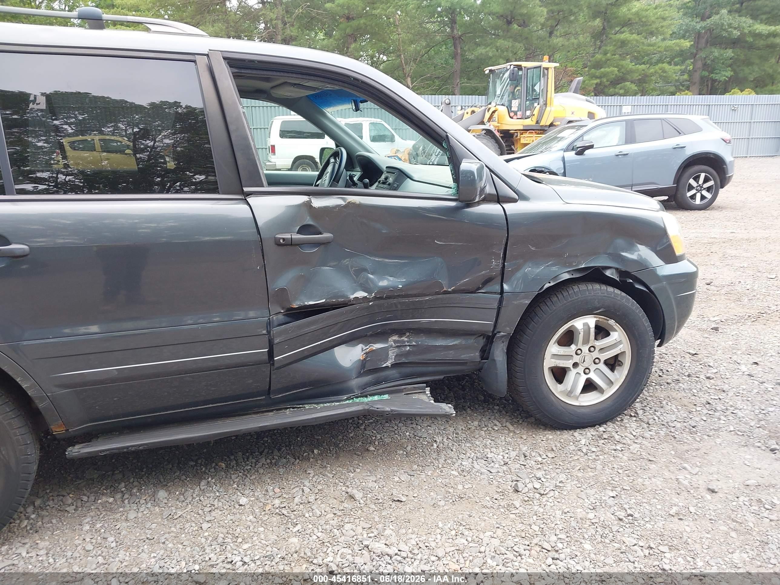 2005 Honda Pilot Ex-l Gray vin: 2HKYF18625H532277