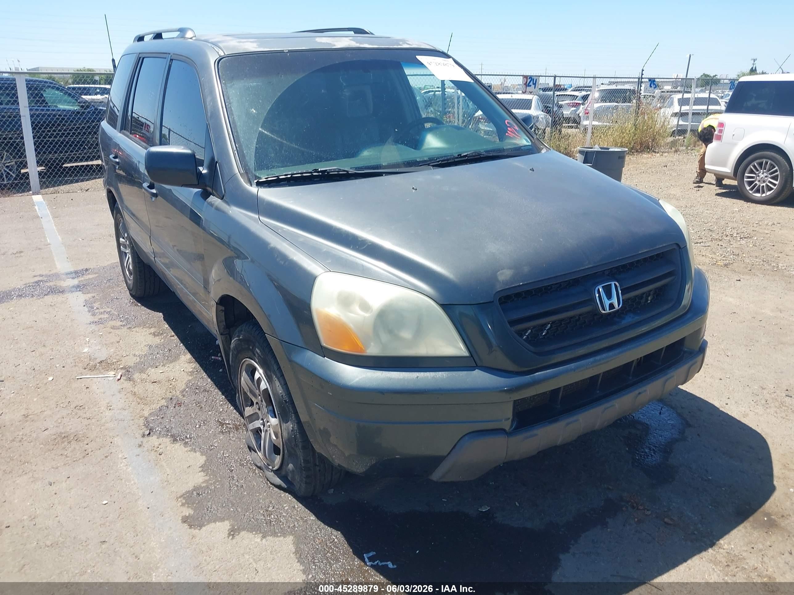 2005 Honda Pilot Ex-l Серый vin: 2HKYF18625H550519
