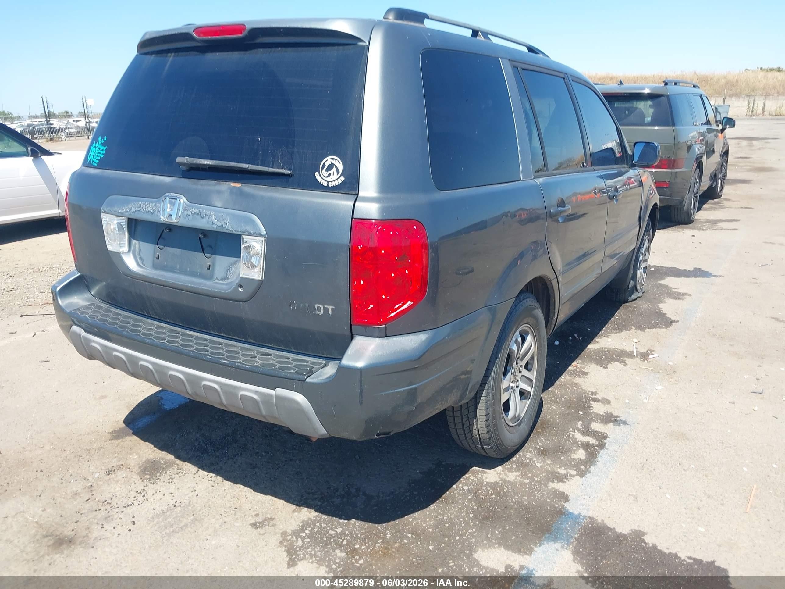 2005 Honda Pilot Ex-l Серый vin: 2HKYF18625H550519