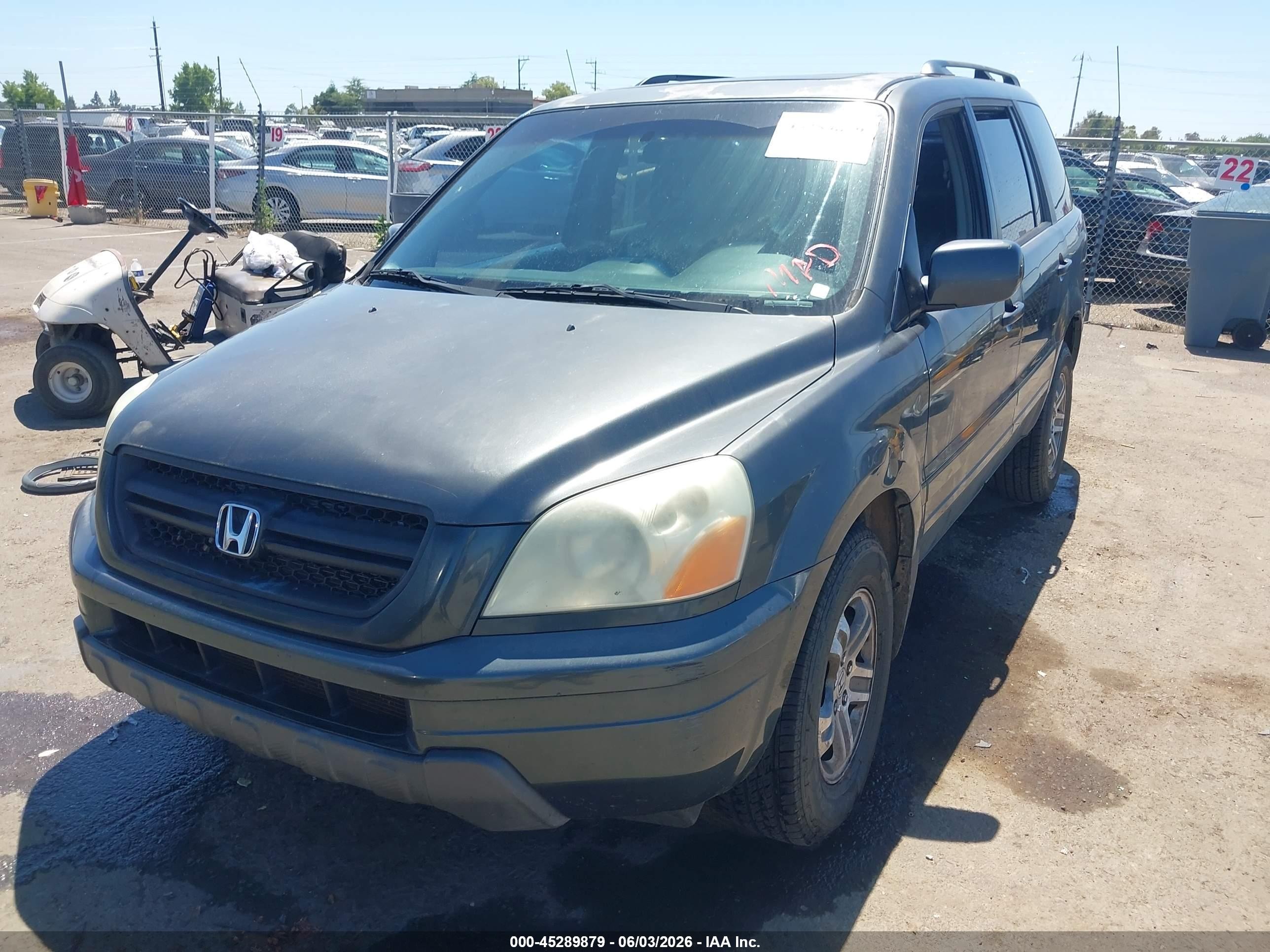 2005 Honda Pilot Ex-l Серый vin: 2HKYF18625H550519