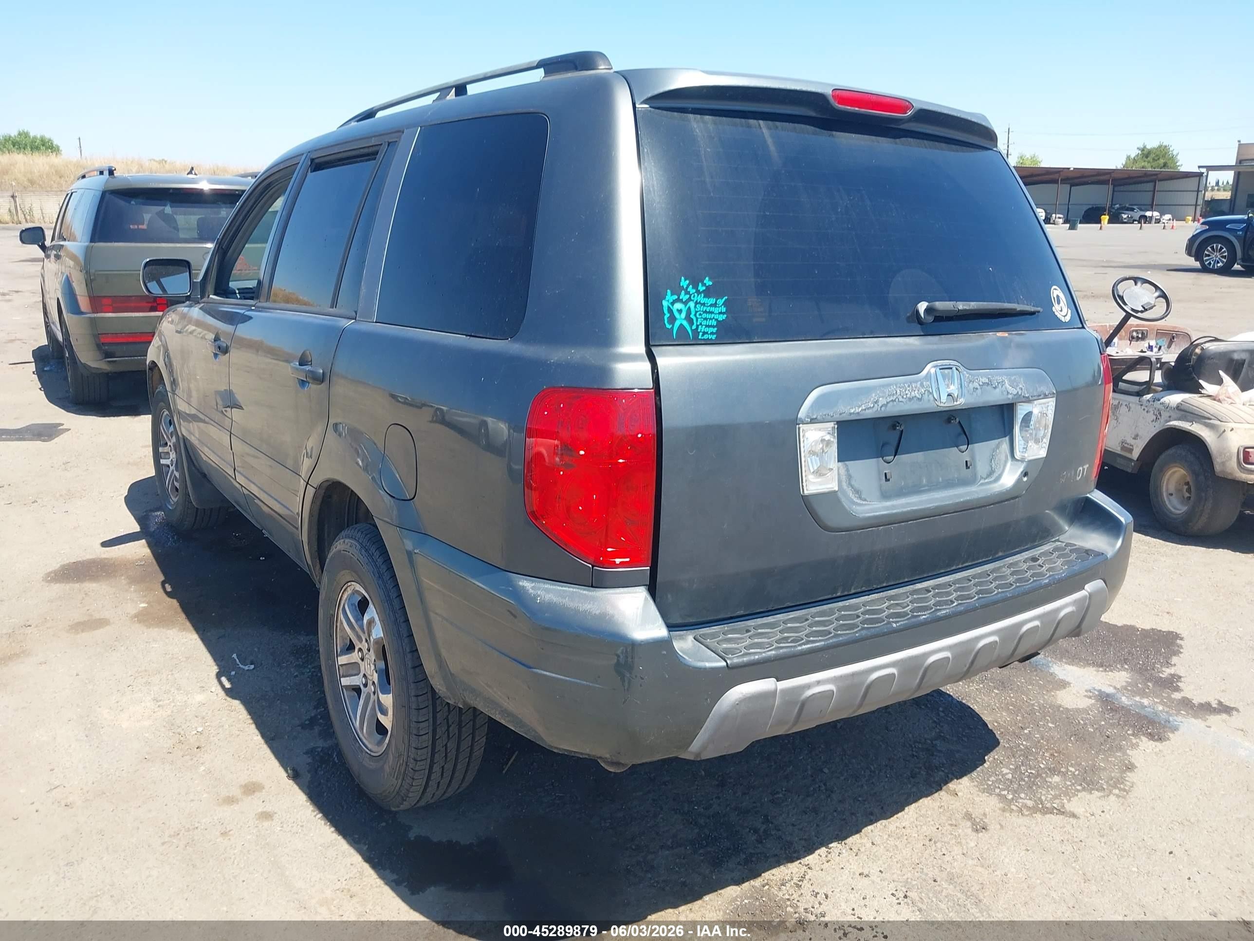 2005 Honda Pilot Ex-l Серый vin: 2HKYF18625H550519