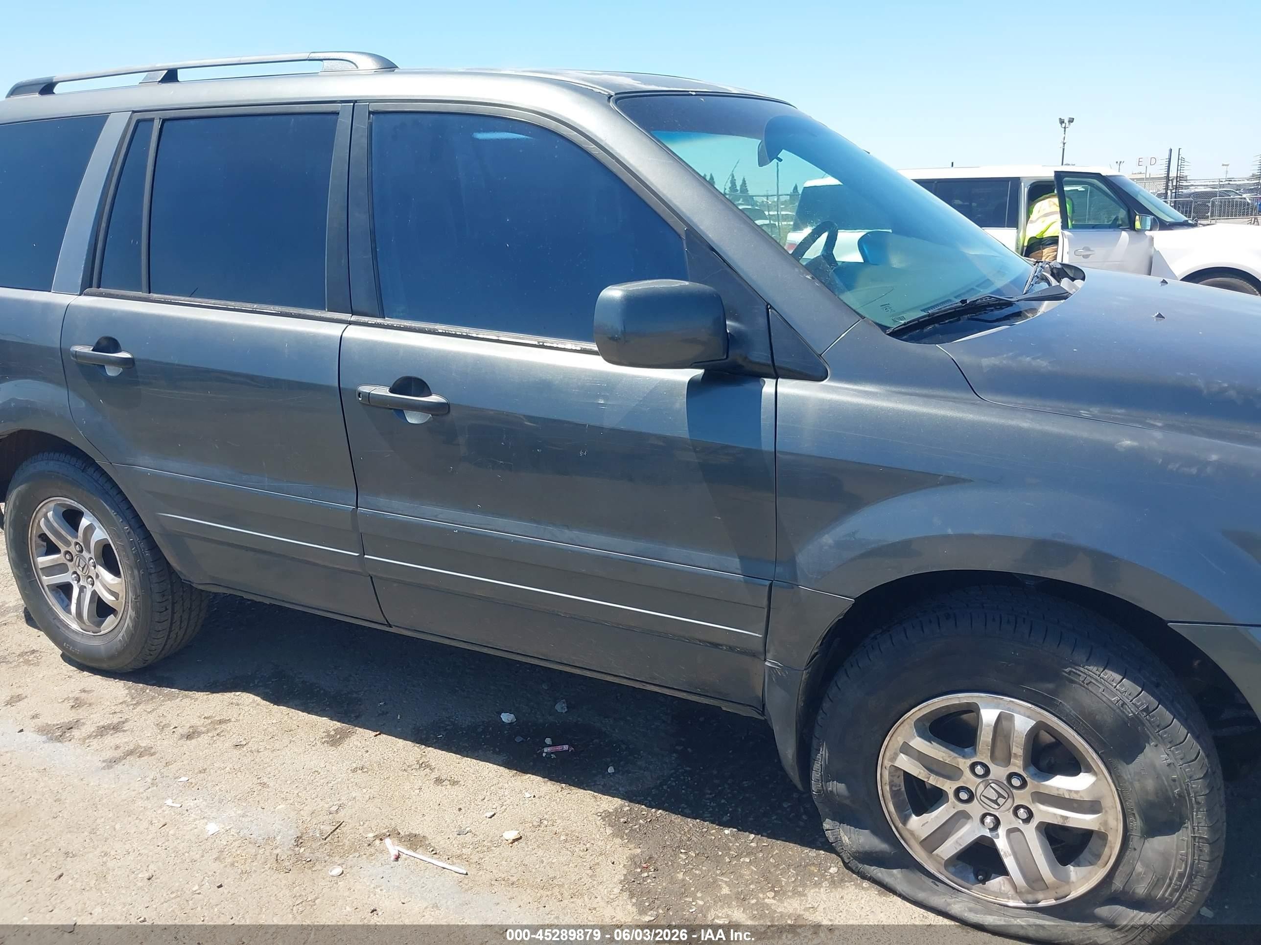 2005 Honda Pilot Ex-l Серый vin: 2HKYF18625H550519