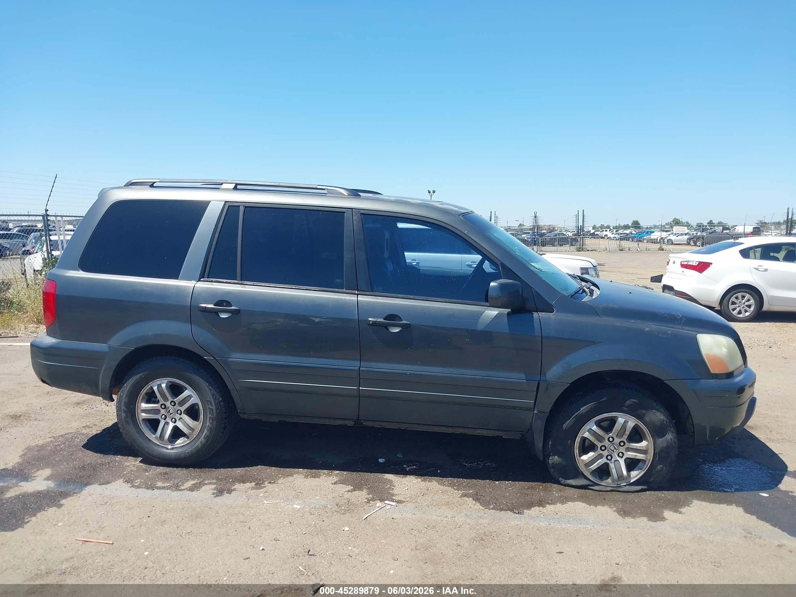 2005 Honda Pilot Ex-l Серый vin: 2HKYF18625H550519