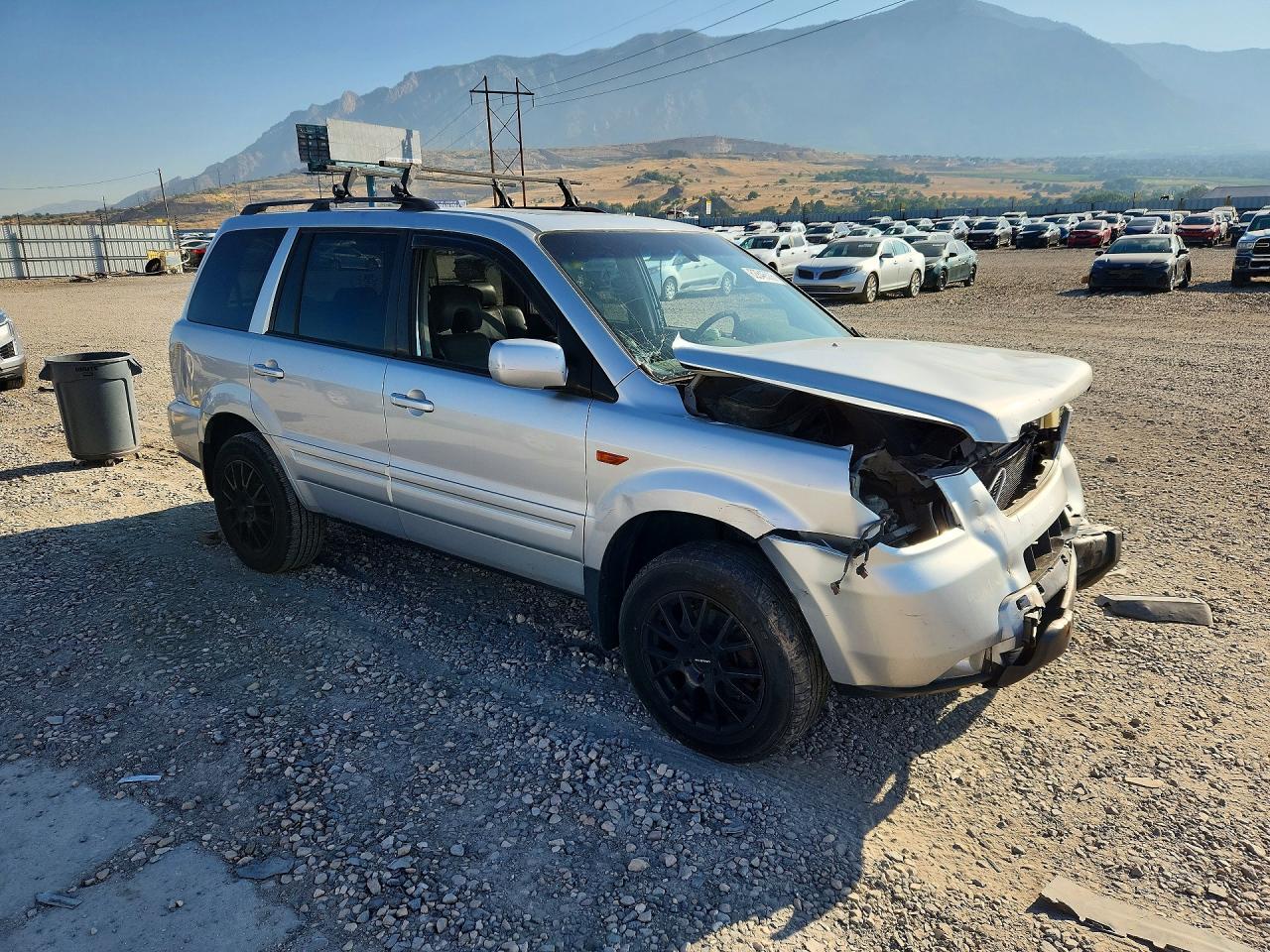 2006 Honda Pilot Ex Silver vin: 2HKYF18626H505761