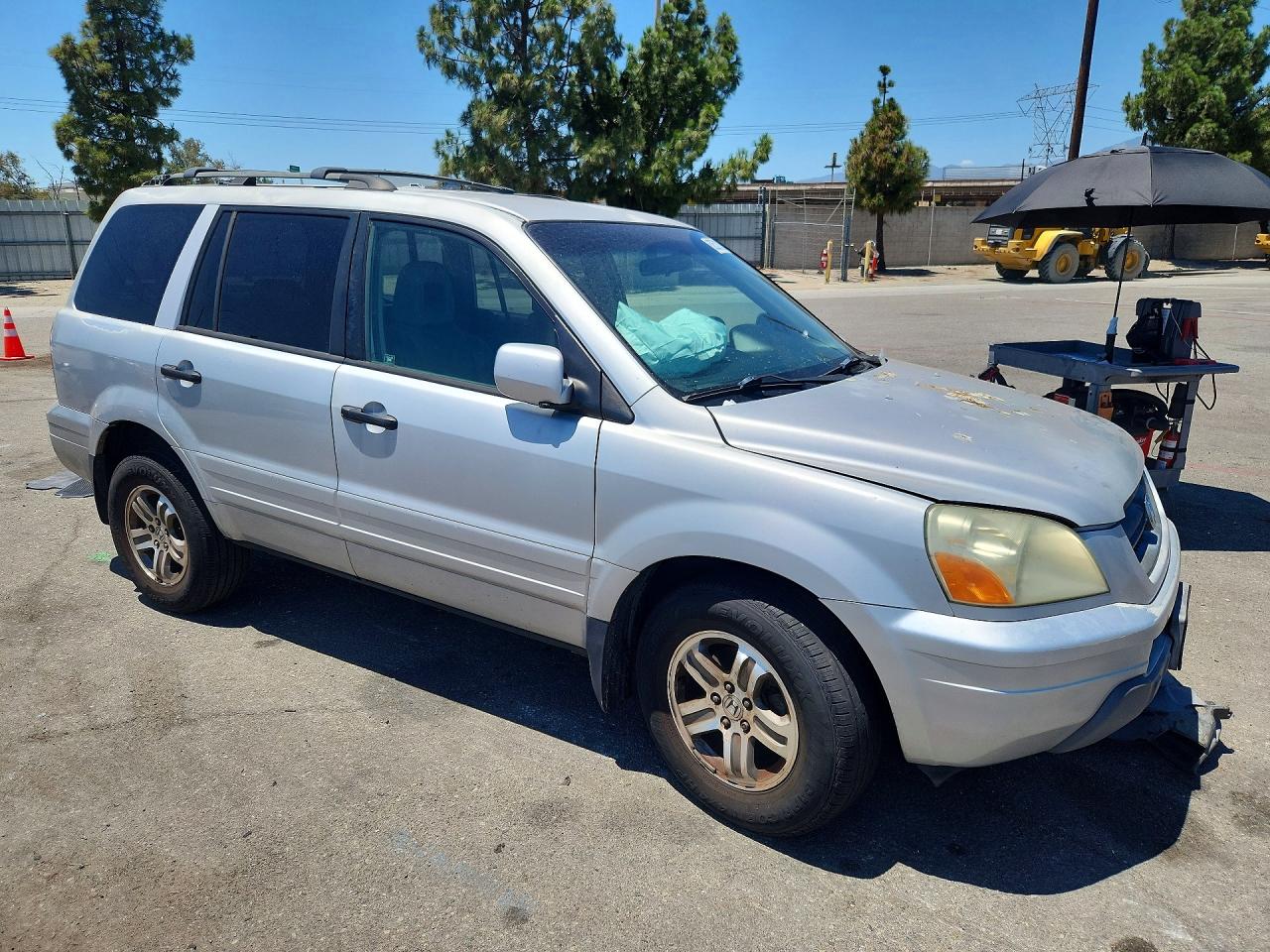 2003 Honda Pilot Exl Silver vin: 2HKYF18633H532544