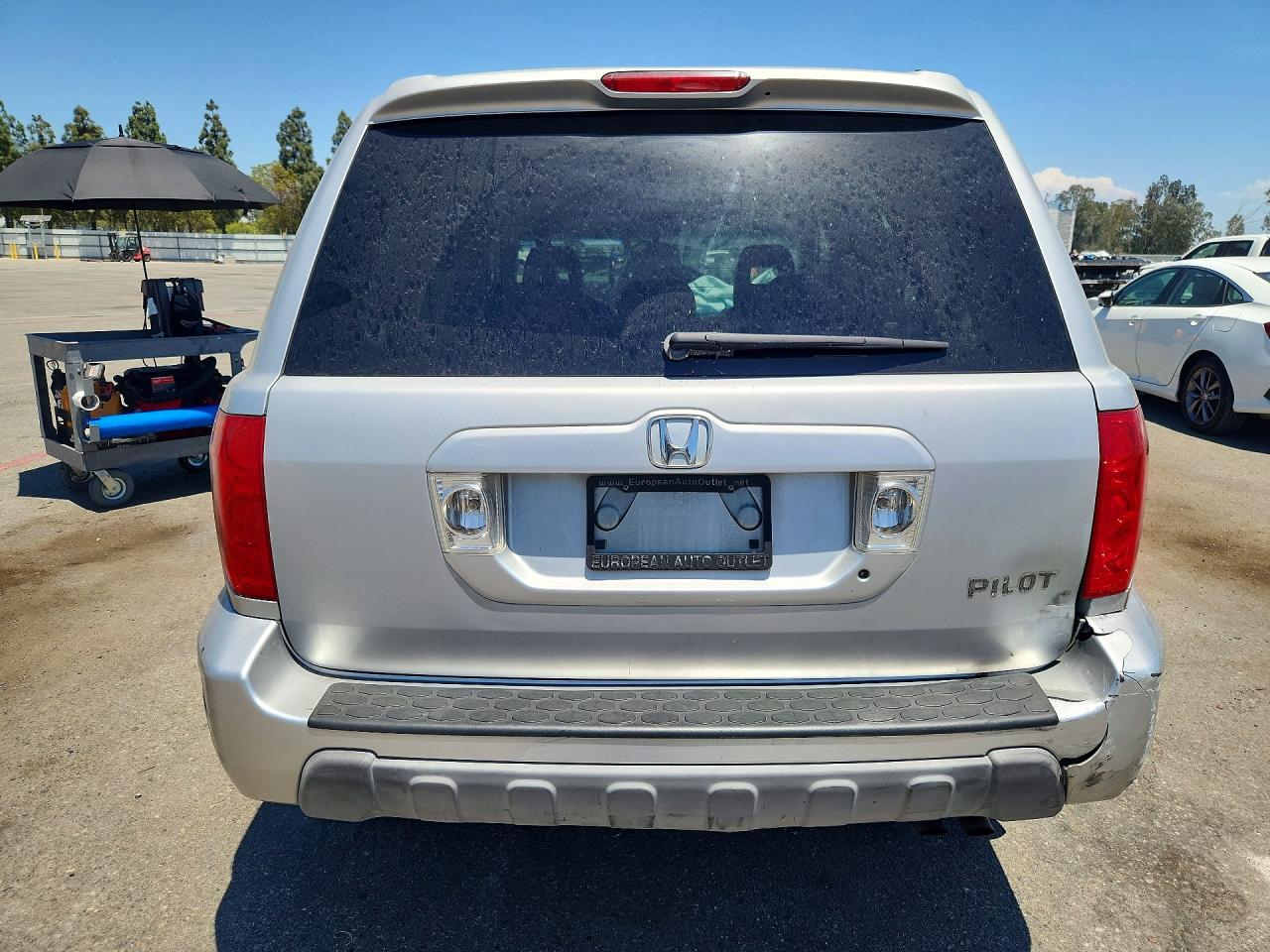 2003 Honda Pilot Exl Silver vin: 2HKYF18633H532544
