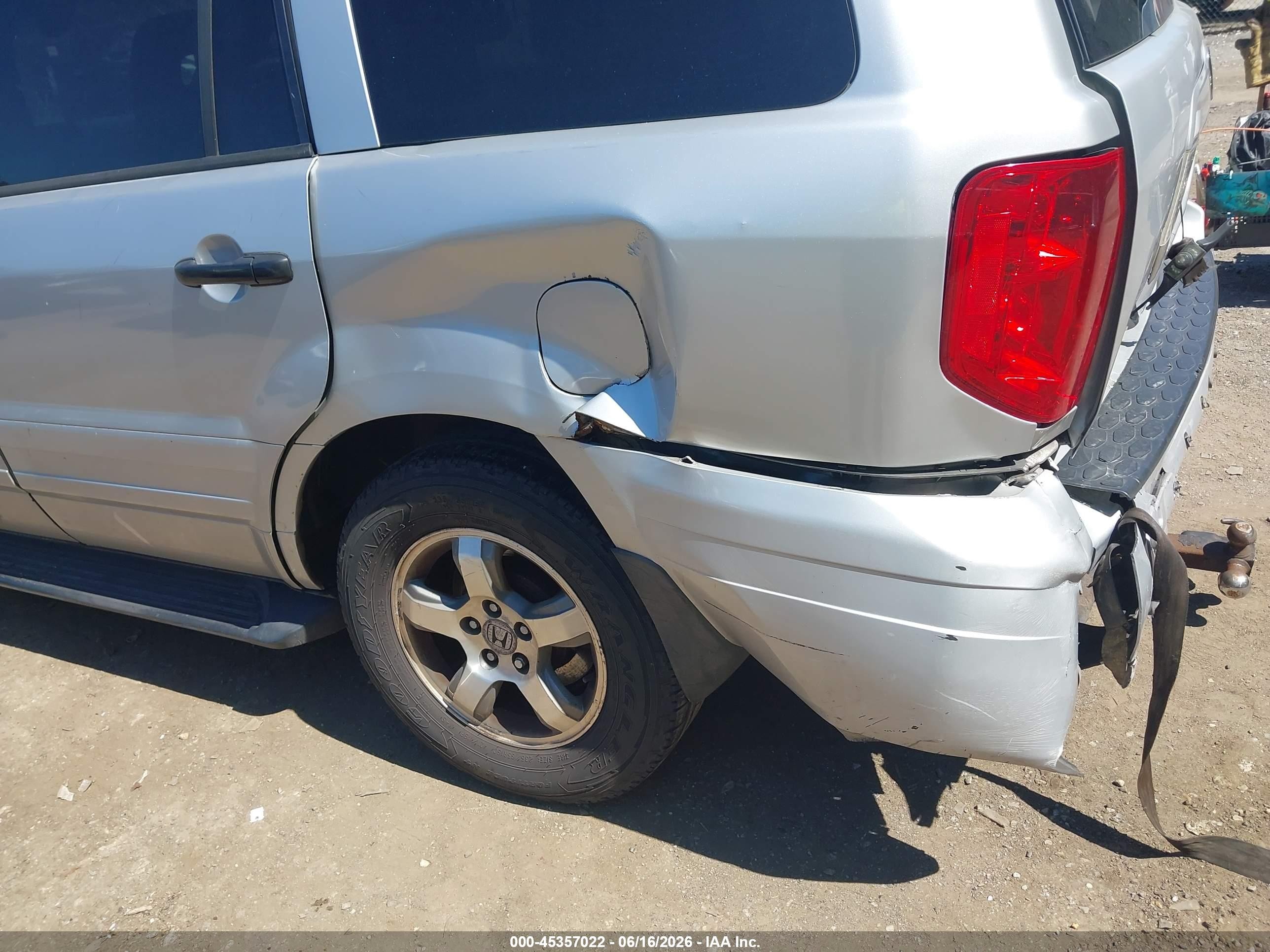 2003 Honda Pilot Ex-l Silver vin: 2HKYF18633H538540