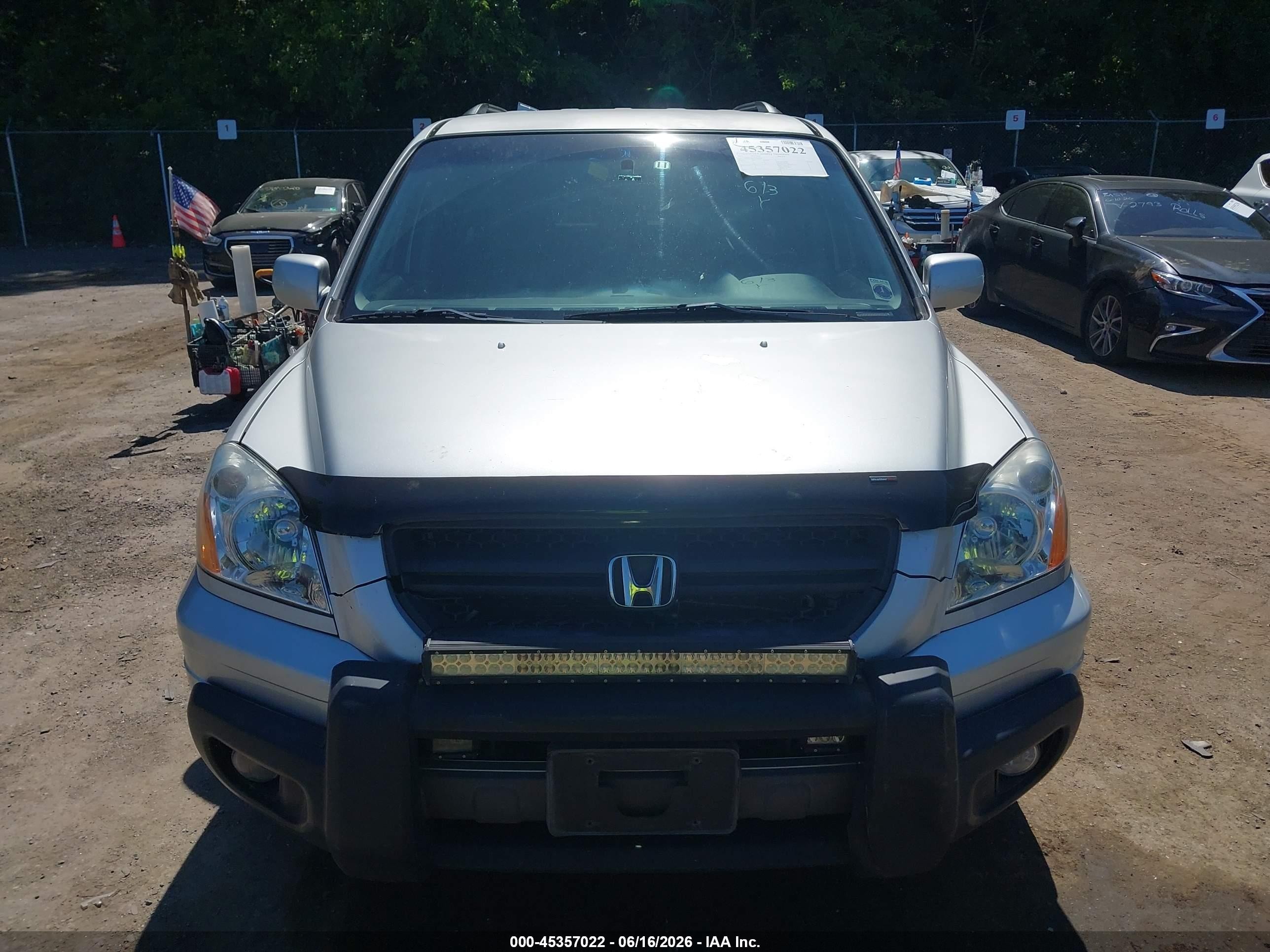 2003 Honda Pilot Ex-l Silver vin: 2HKYF18633H538540