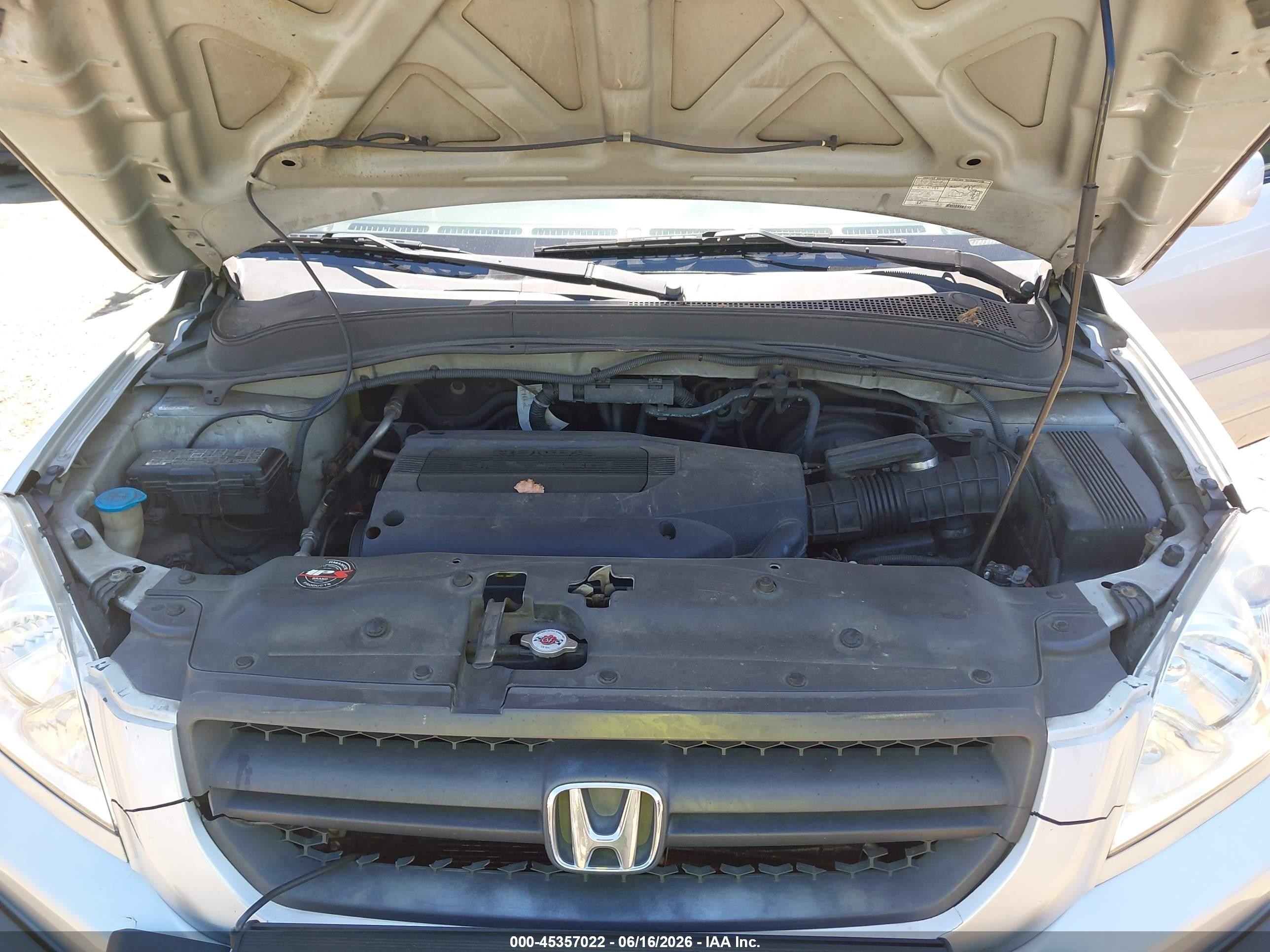 2003 Honda Pilot Ex-l Silver vin: 2HKYF18633H538540
