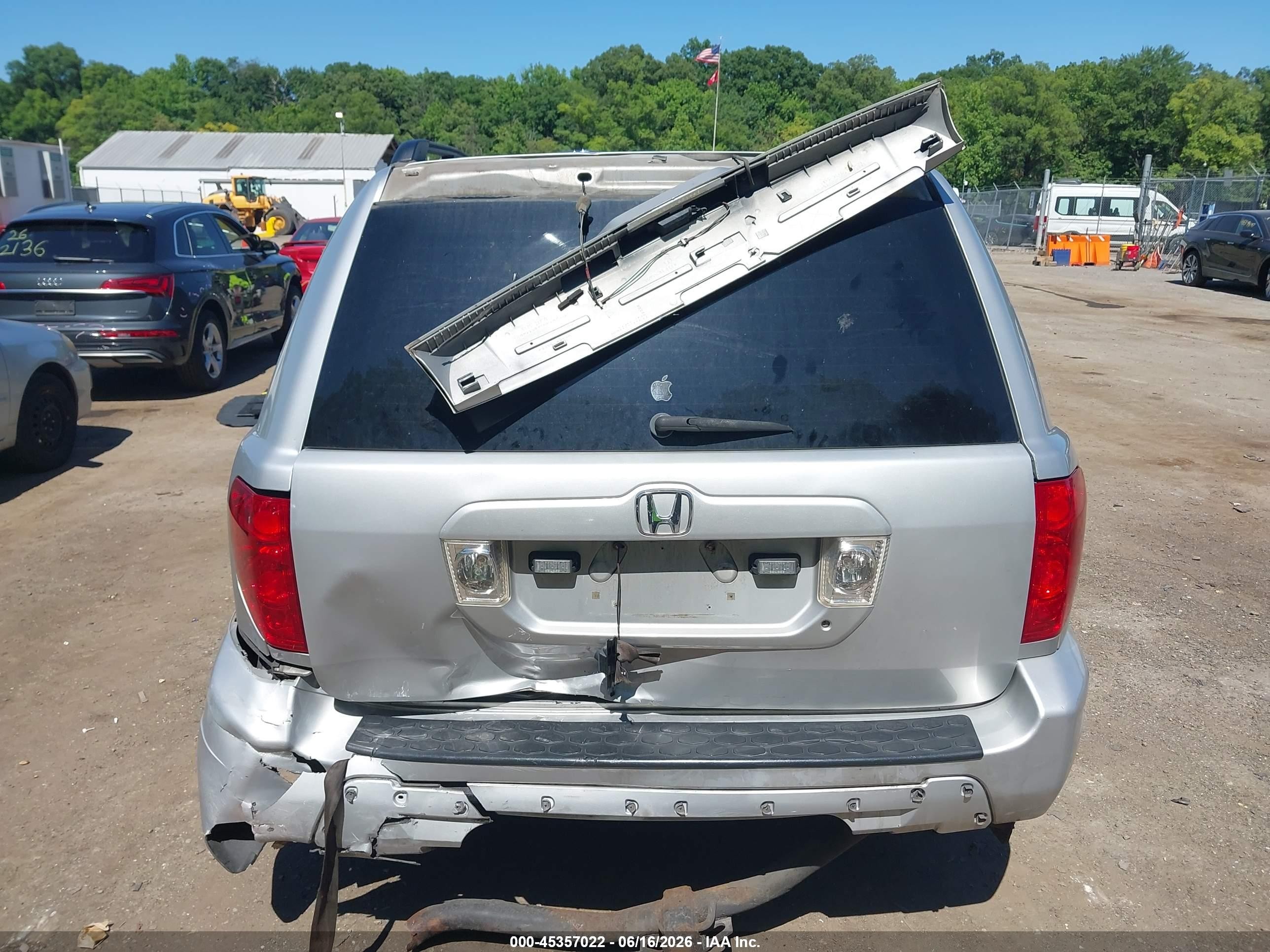 2003 Honda Pilot Ex-l Silver vin: 2HKYF18633H538540